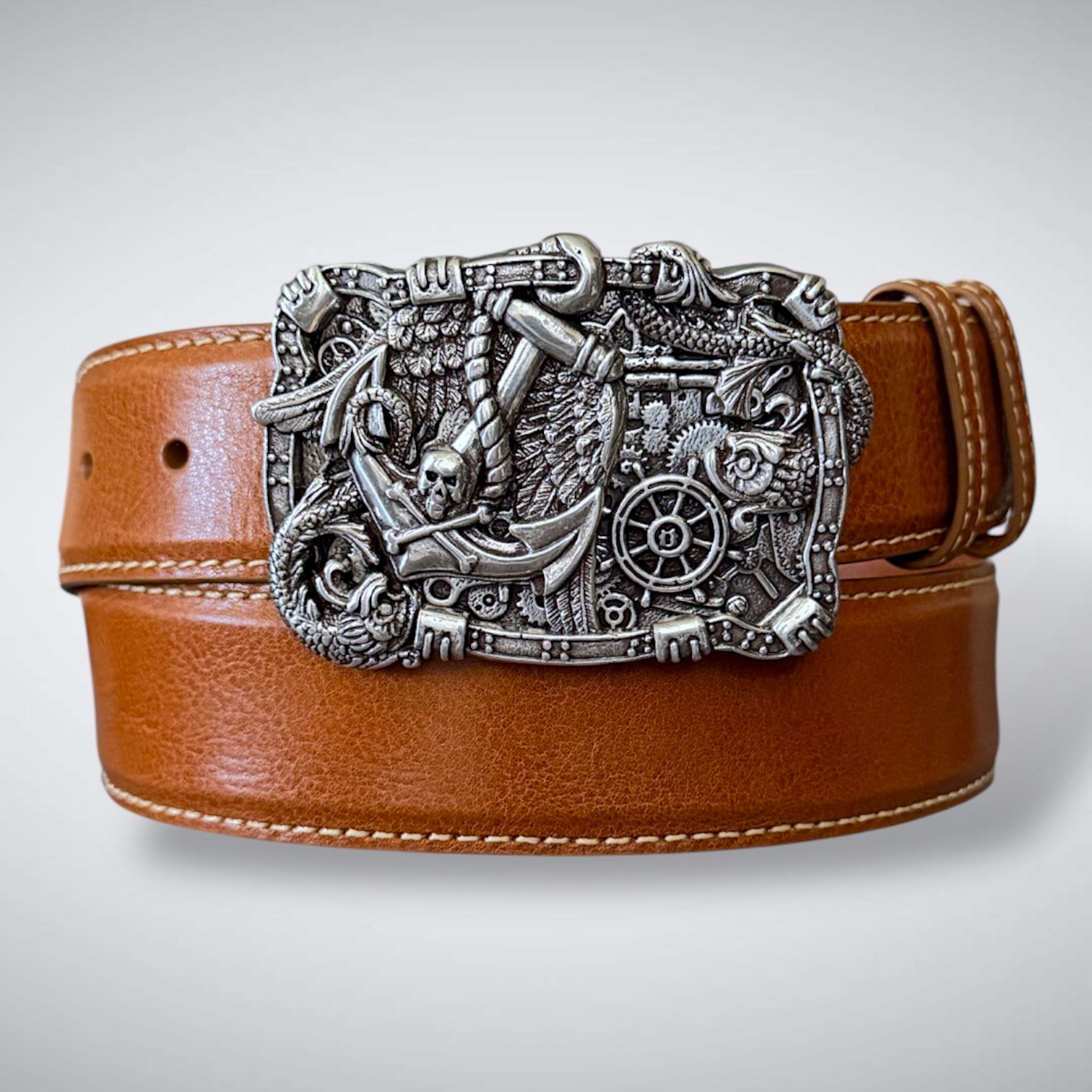Anchor & Bones – Steampunk Marauder Buckle Fits 38-40mm Belts
