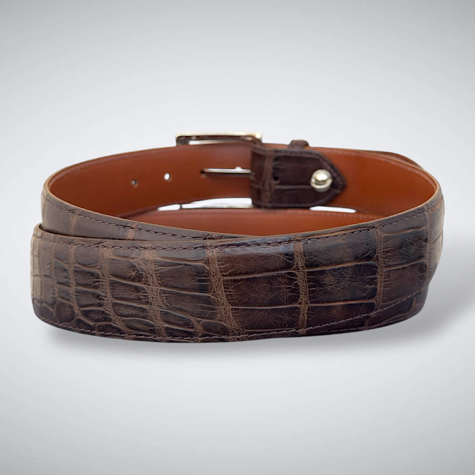Atelier Brunello Matte Alligator Belt – Single Piece