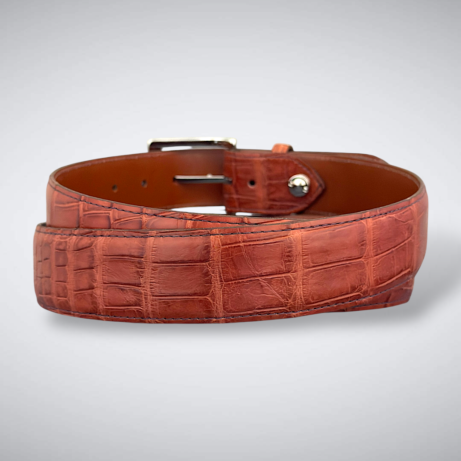 Matte Single-Piece American Alligator Belt – Atelier Cognac