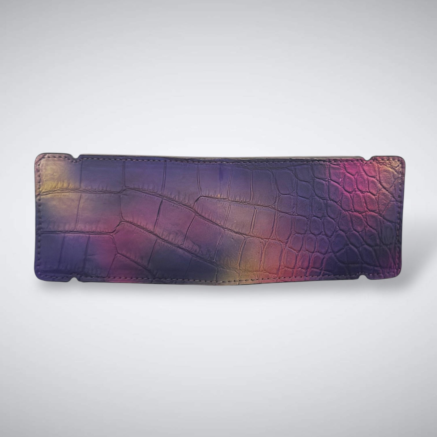 Alligator Cash Cover: Aurora Vice with Hand Dyed Chèvre Liner