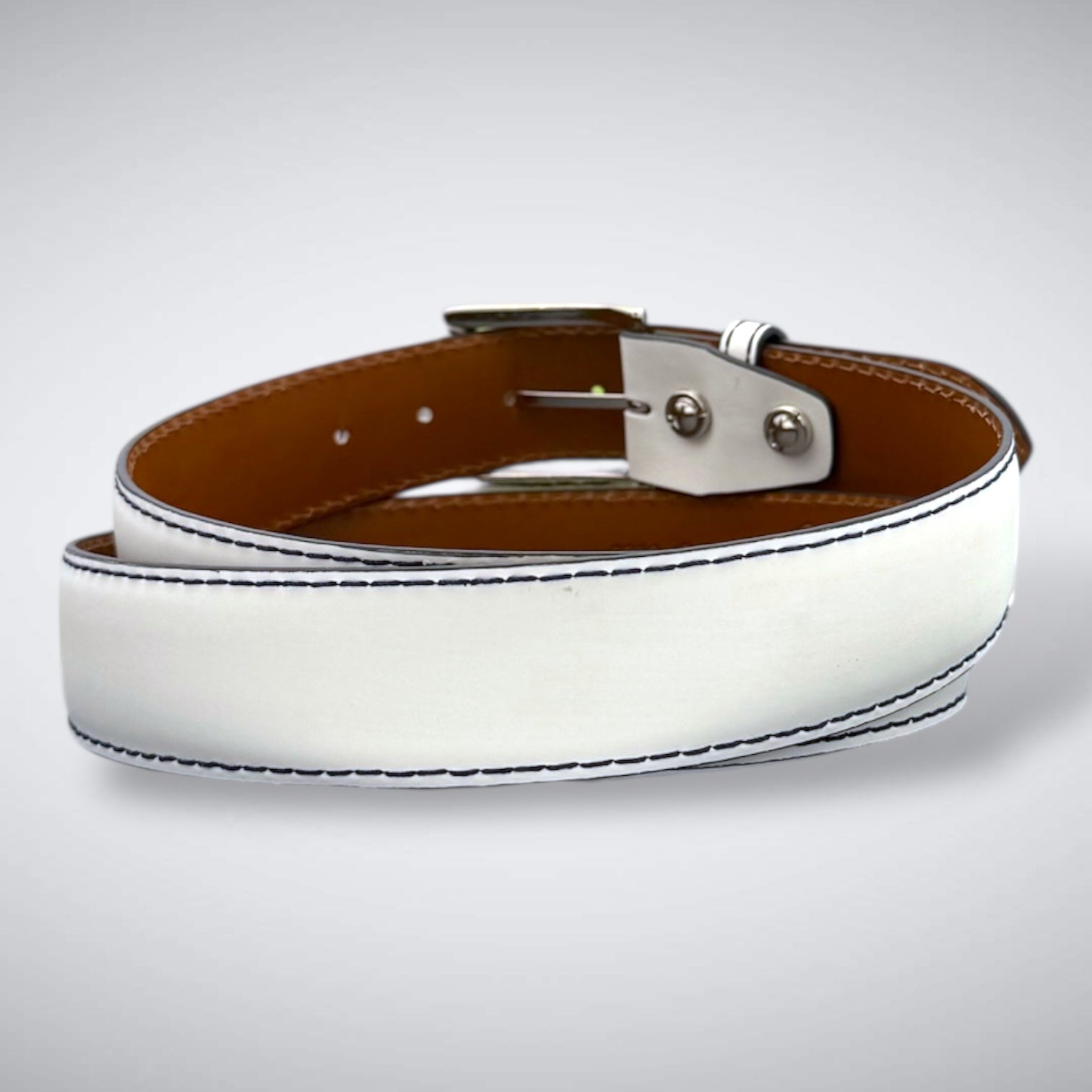 Ready To Ship Italian Calf Belt: Bandon Fog (1.5 Width)