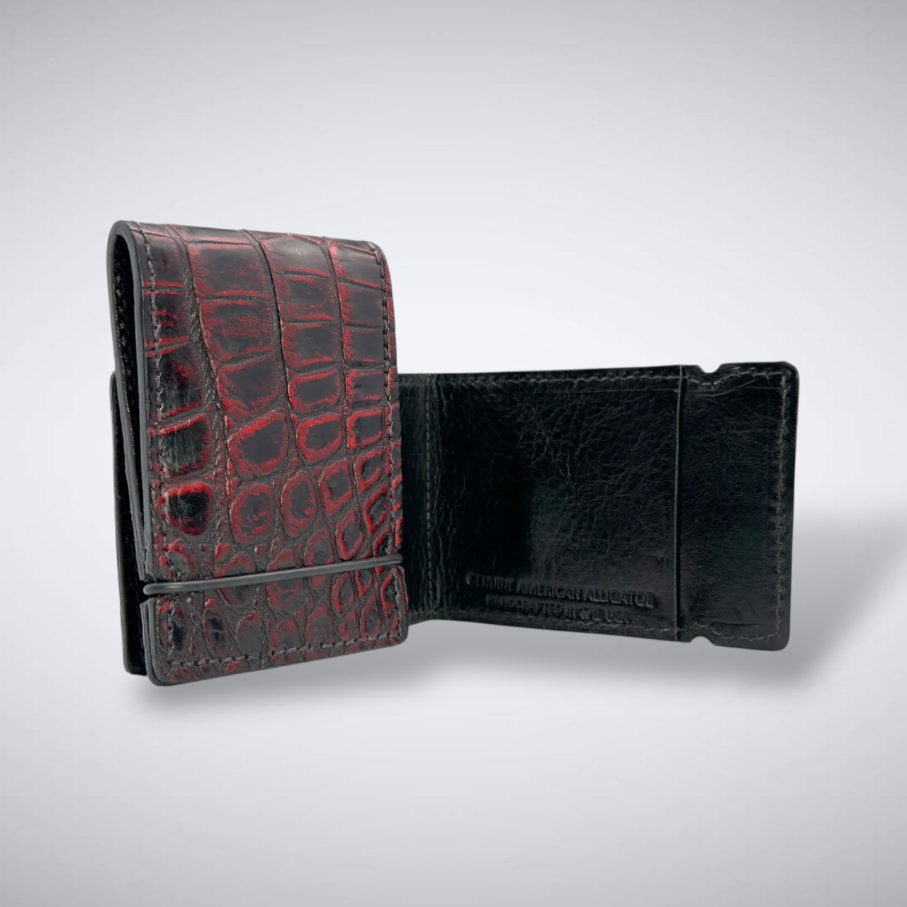 The Snead Cash Cover — Matte Black Cherry Alligator