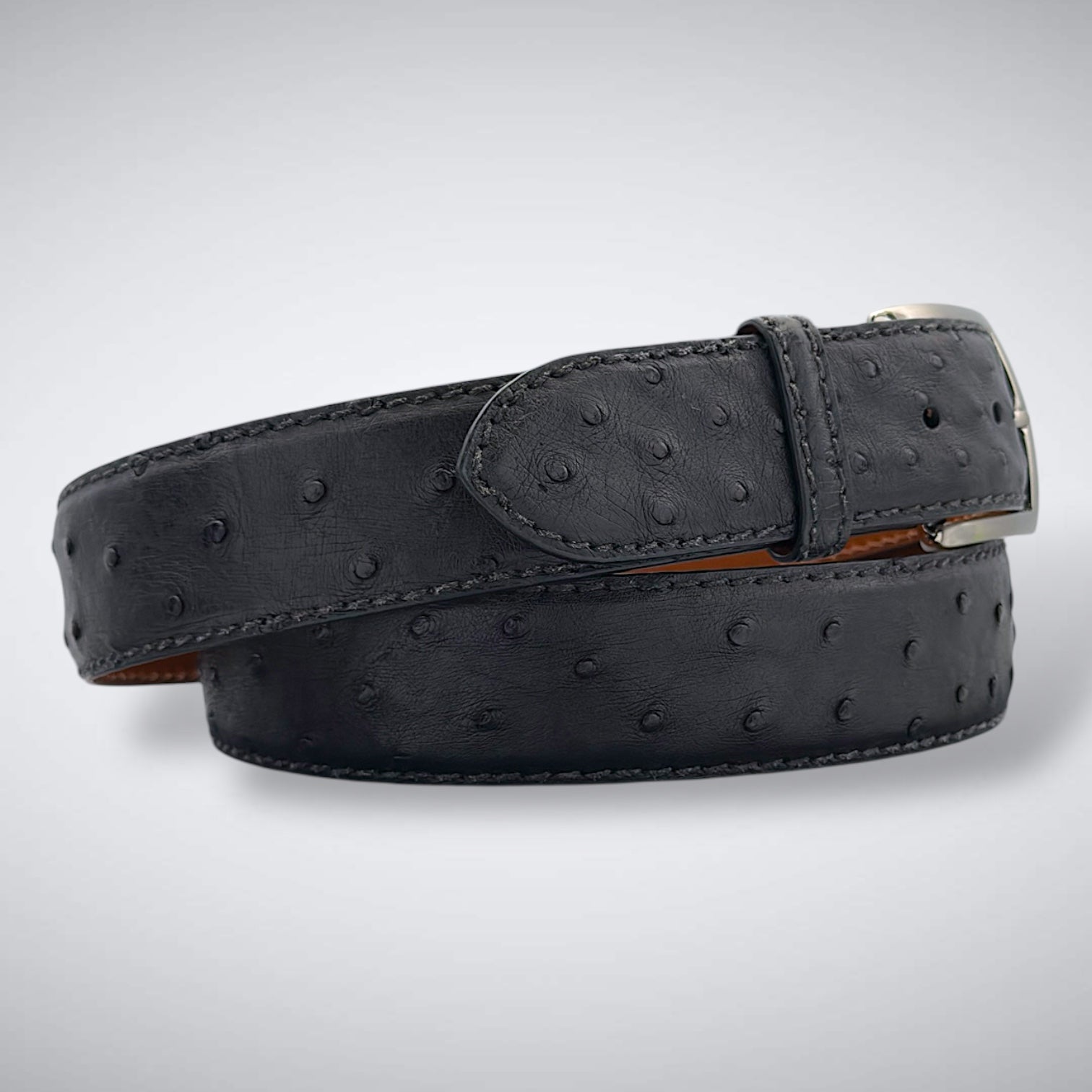 Ready To Ship Ostrich Quill Belt: Drop Zone 1.5" width