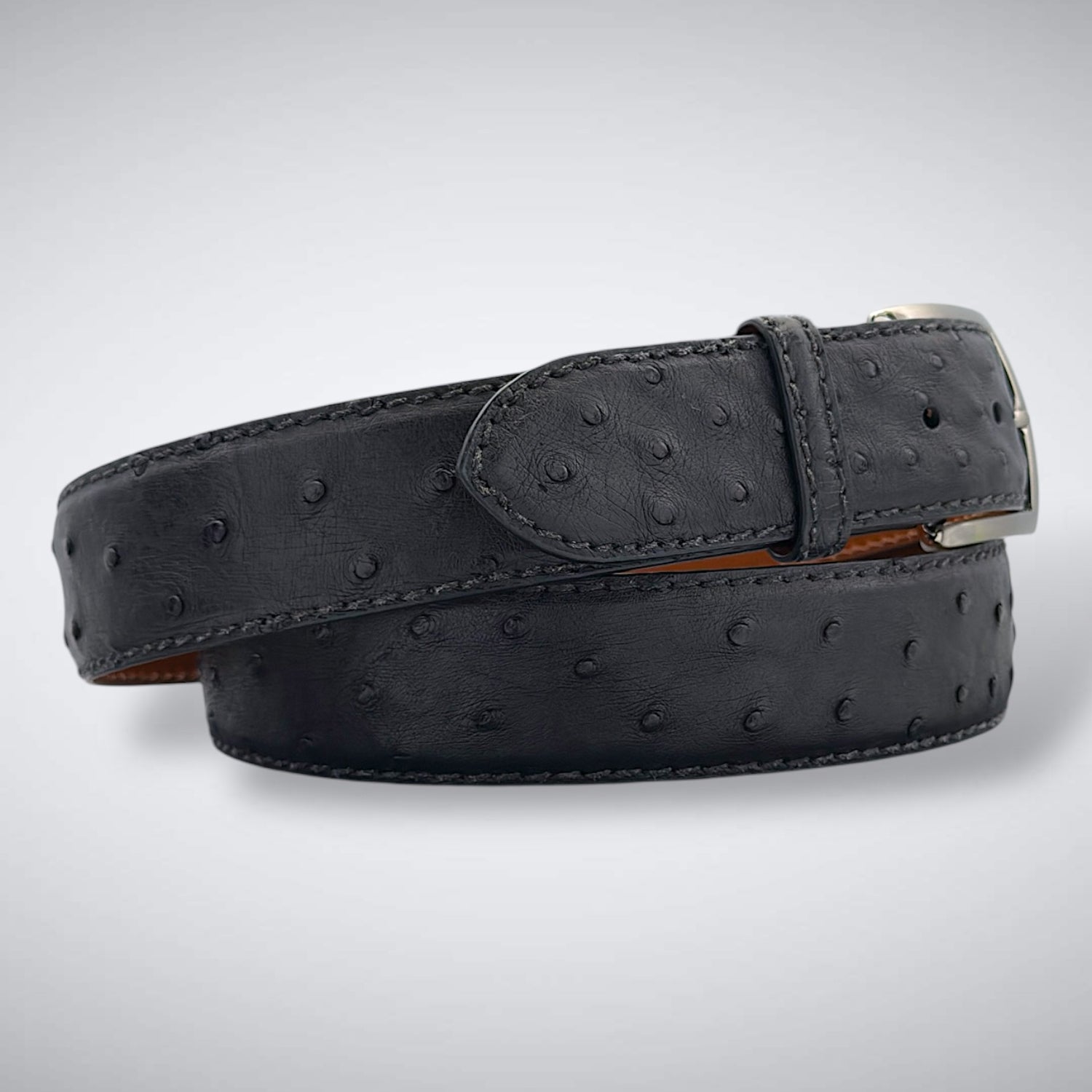 Ostrich Quill Belt: Black