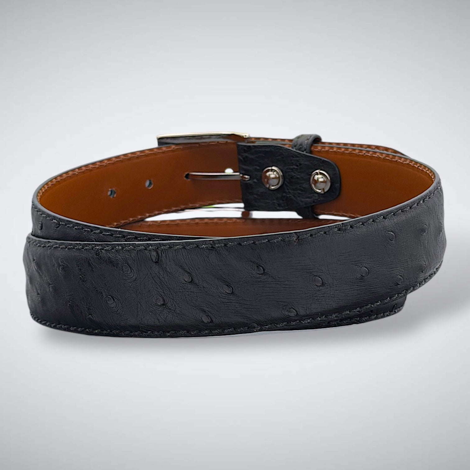 Ready To Ship Ostrich Quill Belt: Drop Zone 1.5" width
