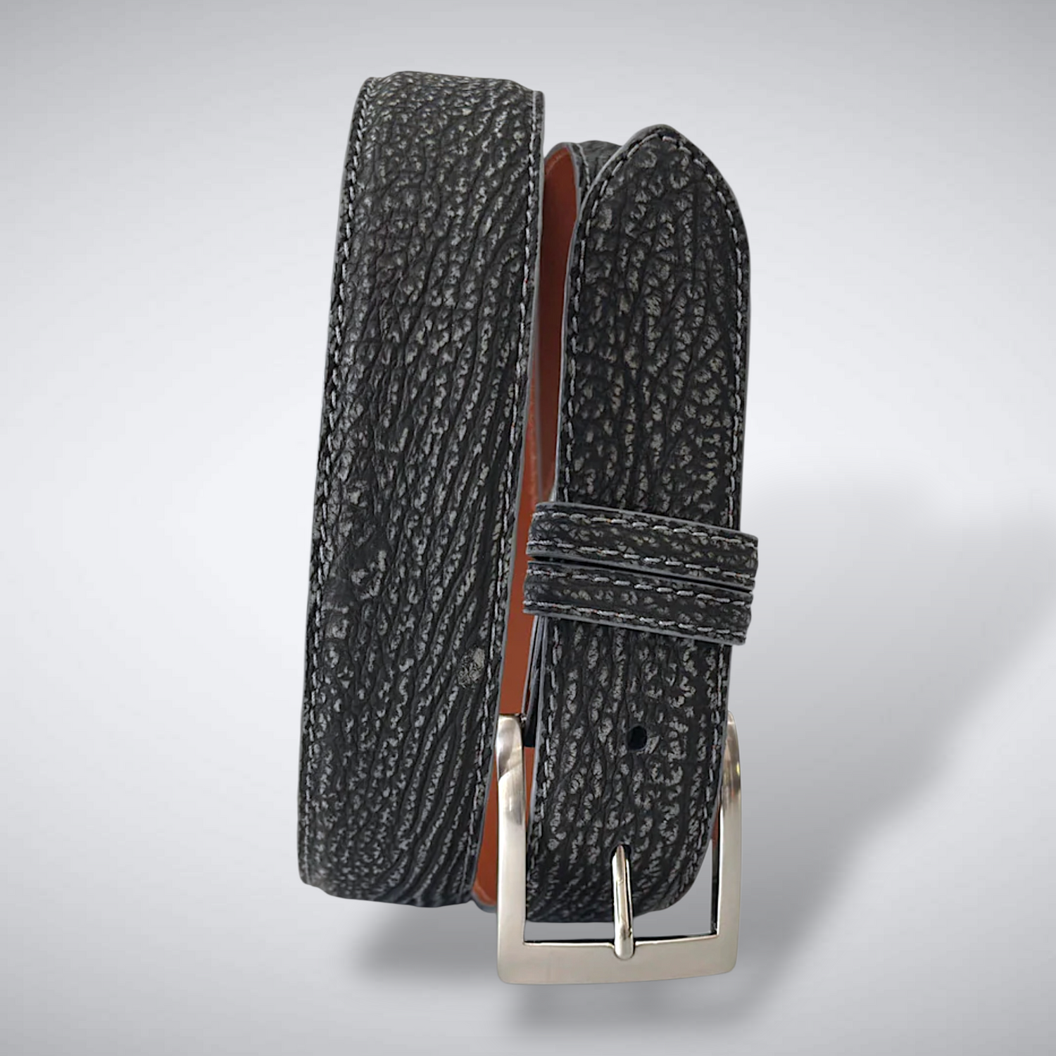 Shark Suede Belt: Grey