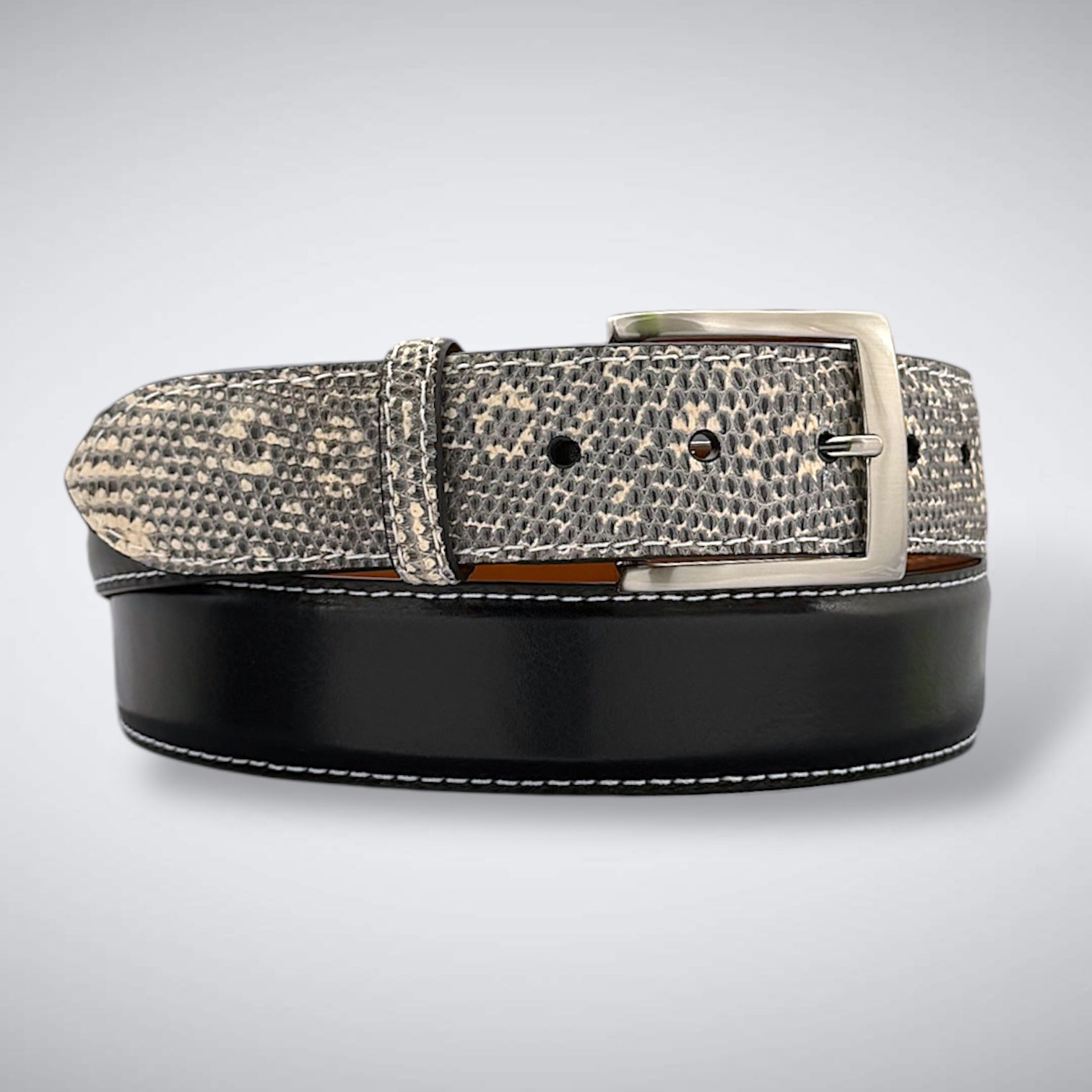 Ready To Ship Lizard Billet Belt: Cairo
