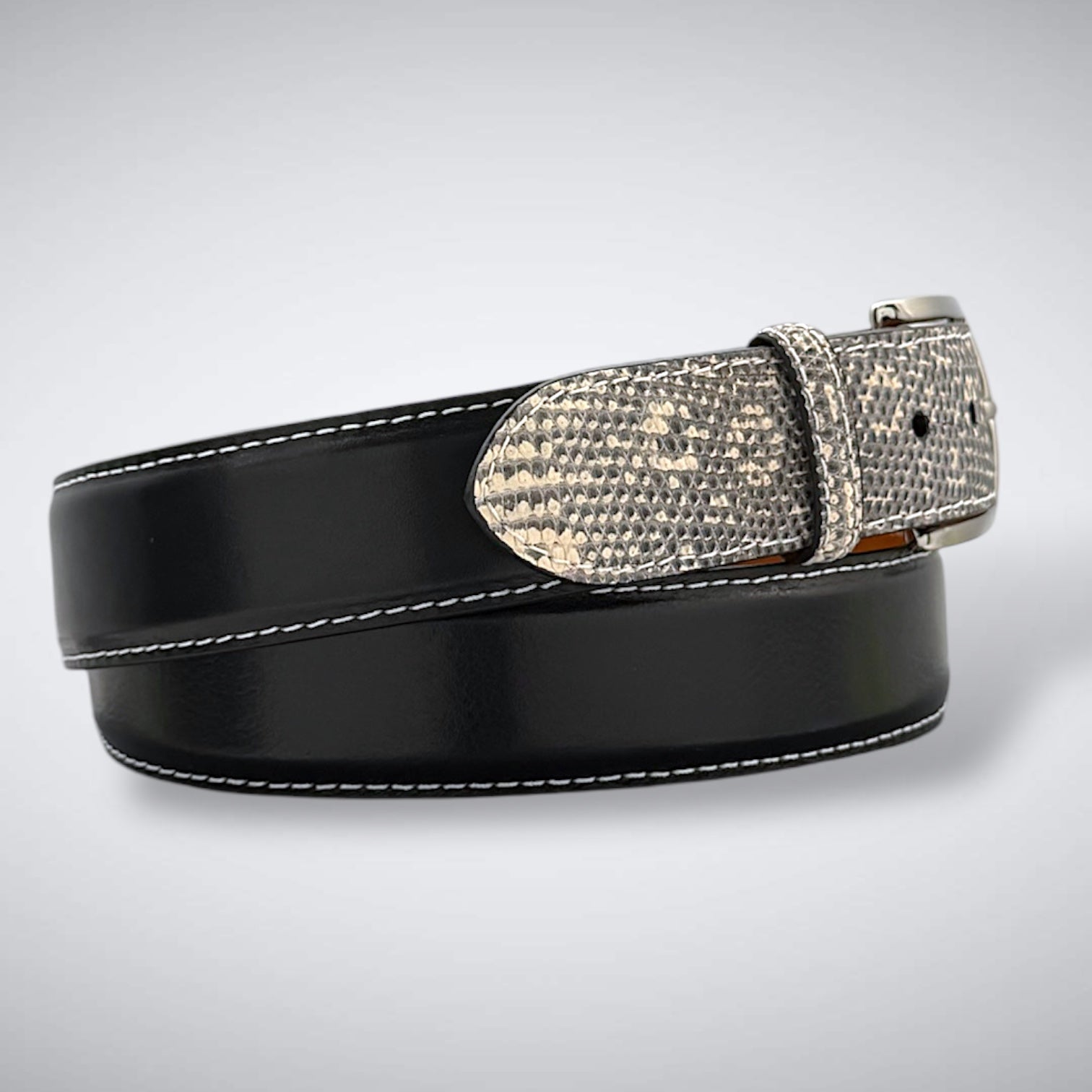 Ready To Ship Lizard Billet Belt: Cairo