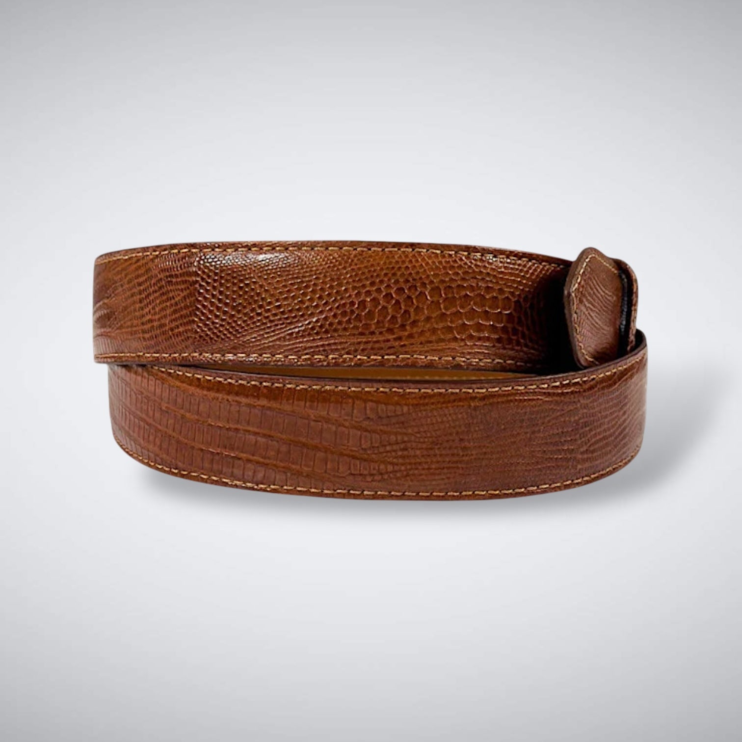 Lizard Belt: Cognac