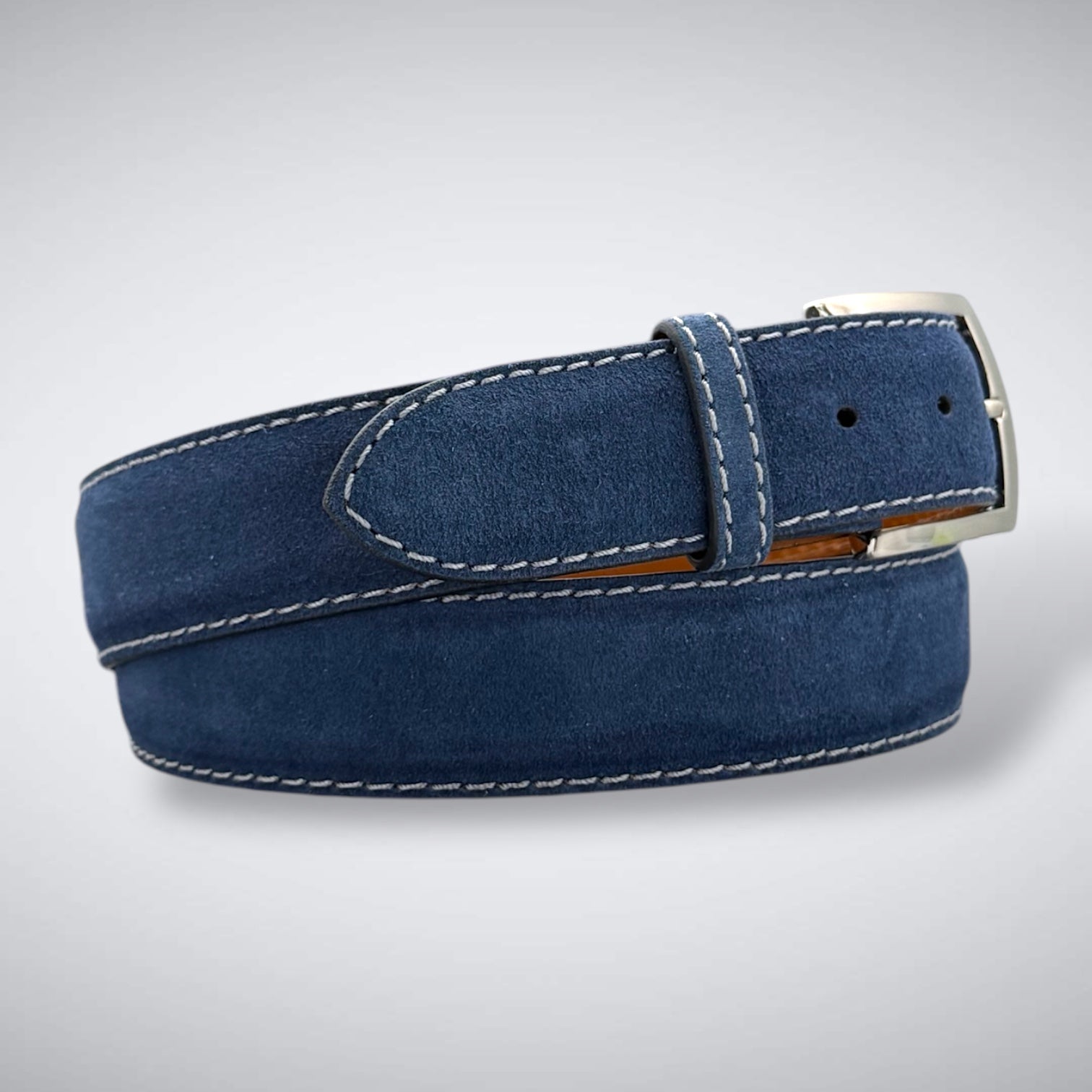 Ready To Ship Italian Calf Suede Belt: Eisenhower G.C. (1.5 Width)