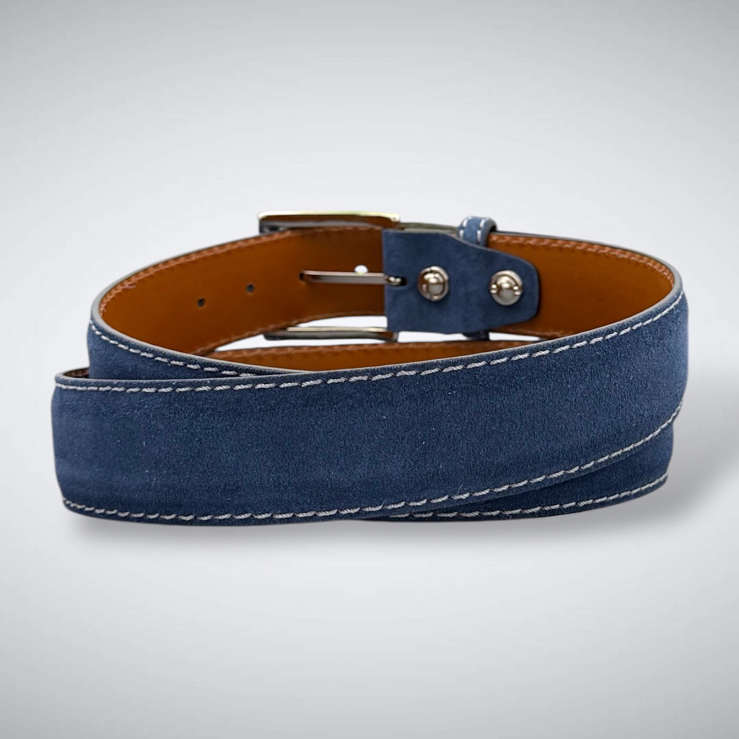 Ready To Ship Italian Calf Suede Belt: Eisenhower G.C. (1.5 Width)