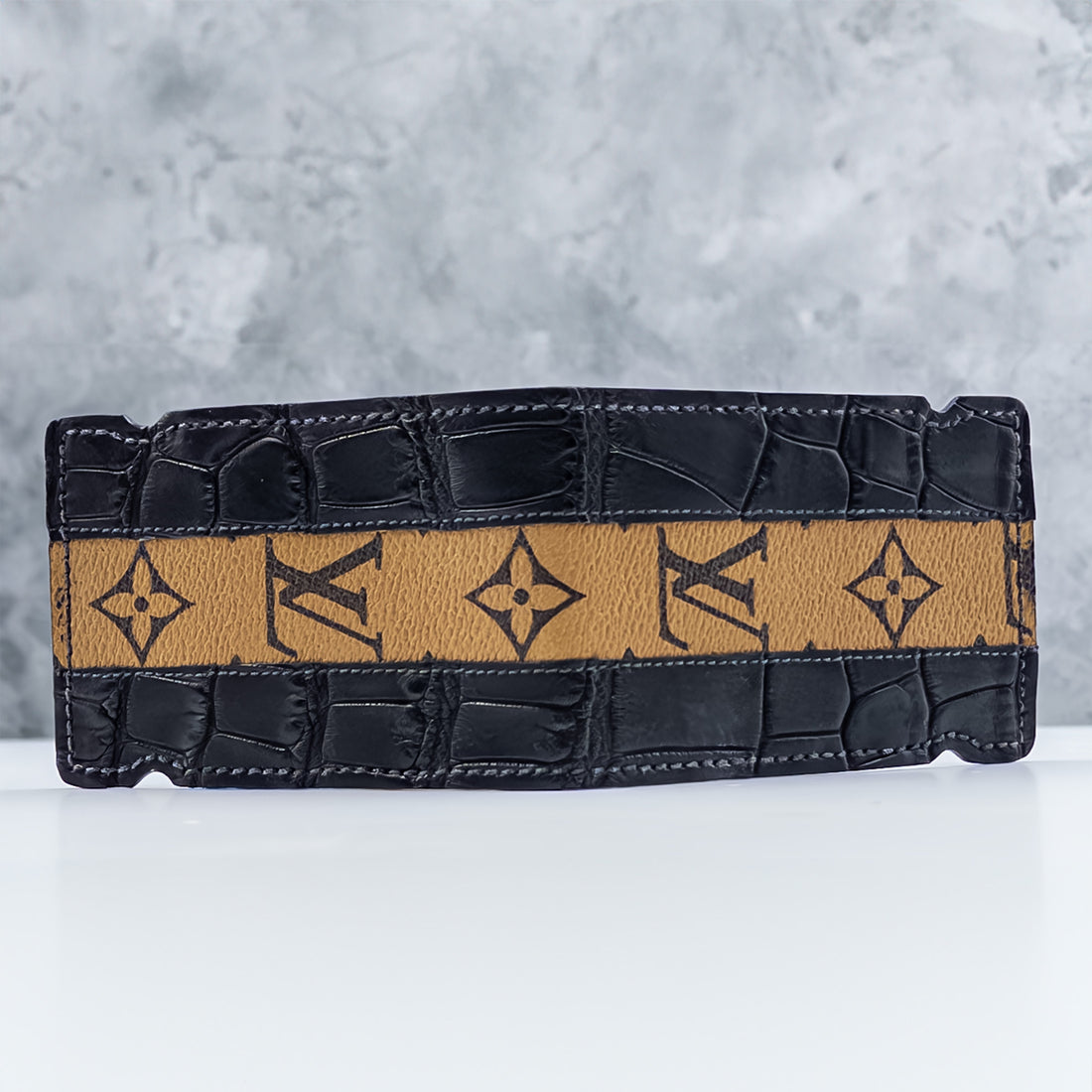 From Paris With Love Cash Cover:  Tan Monogram And Black Gator