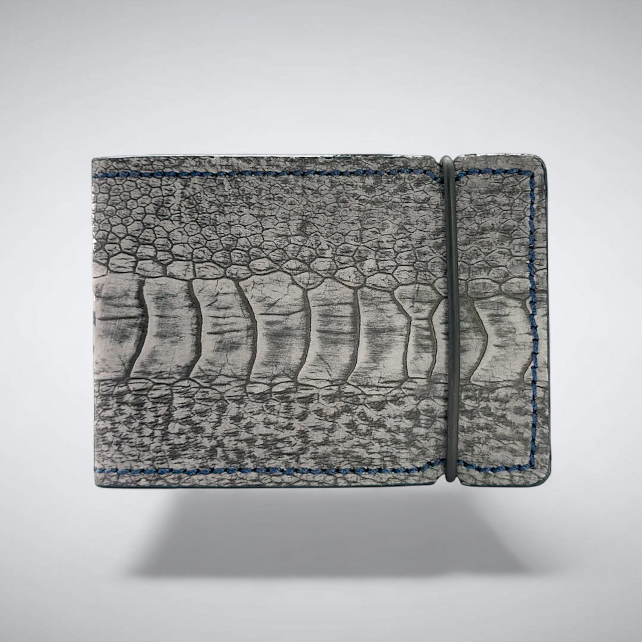 The Cypress Cash Cover — Suede Grey Ostrich Shin