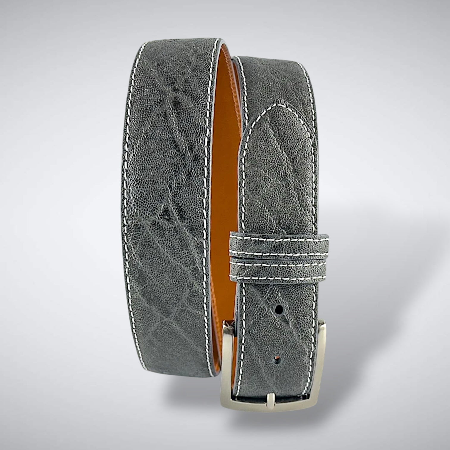 Drakensberg Elephant Belt (Grey White Stitch)
