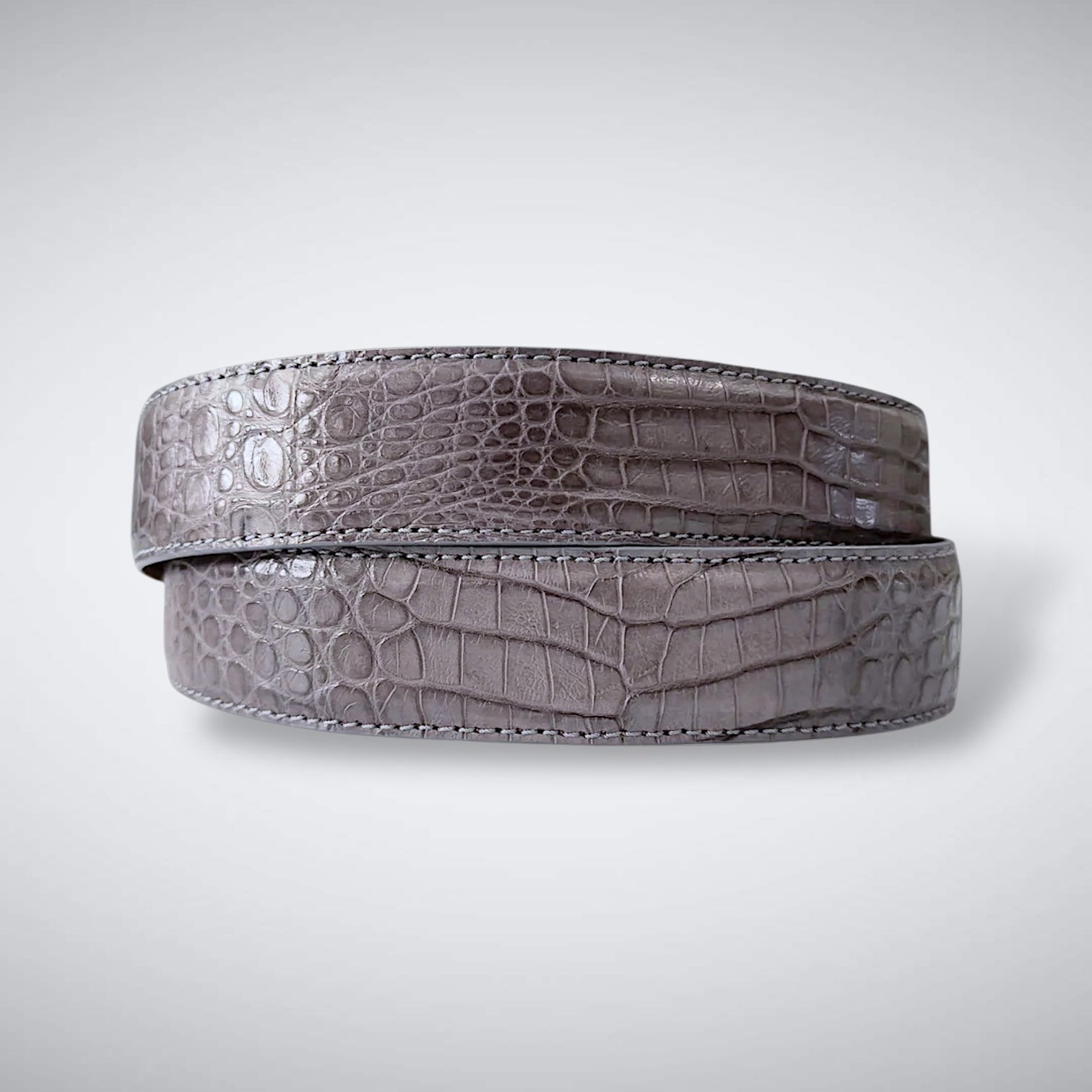 Argentine Caiman Belt: Midline Grey