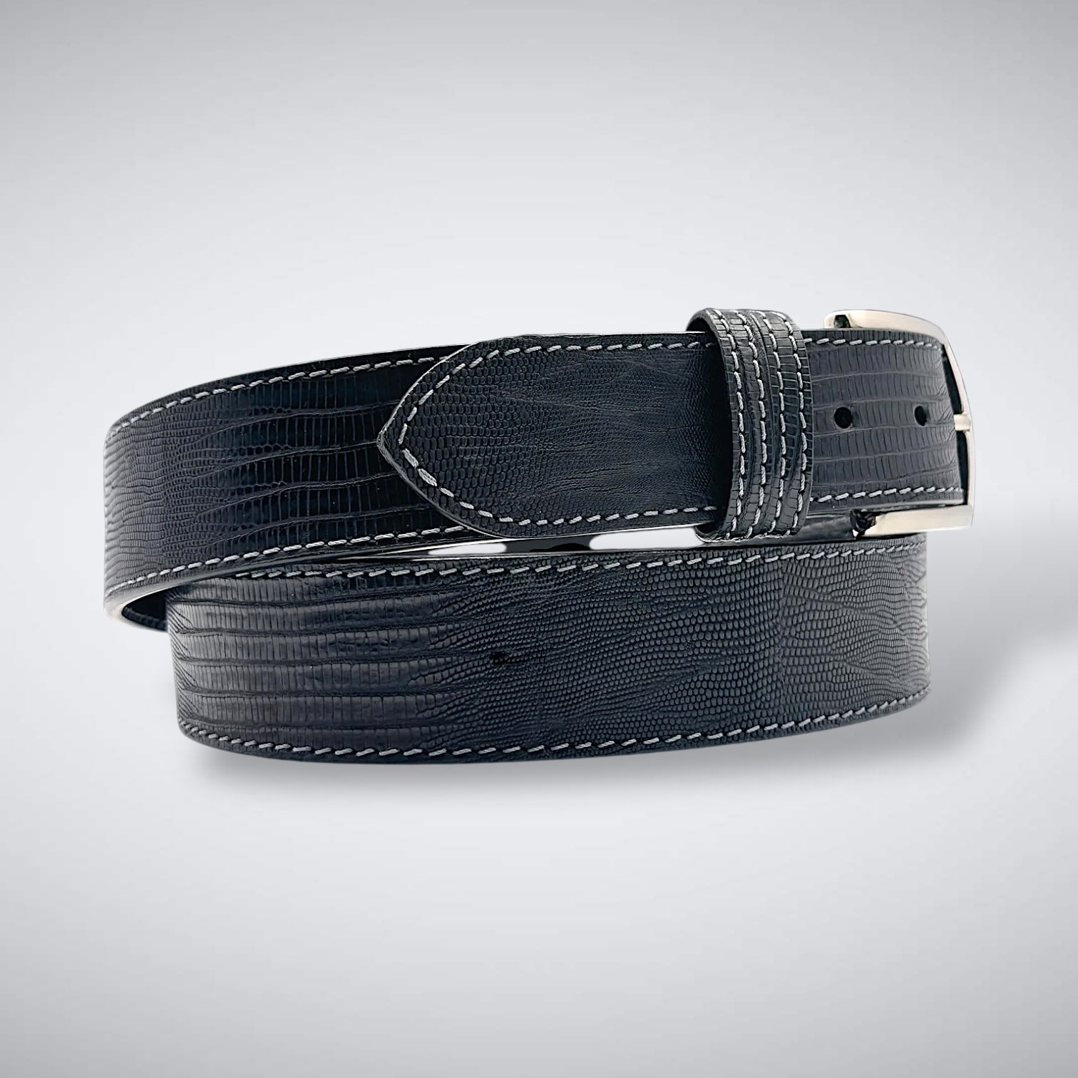 Lizard Belt: Matte Black