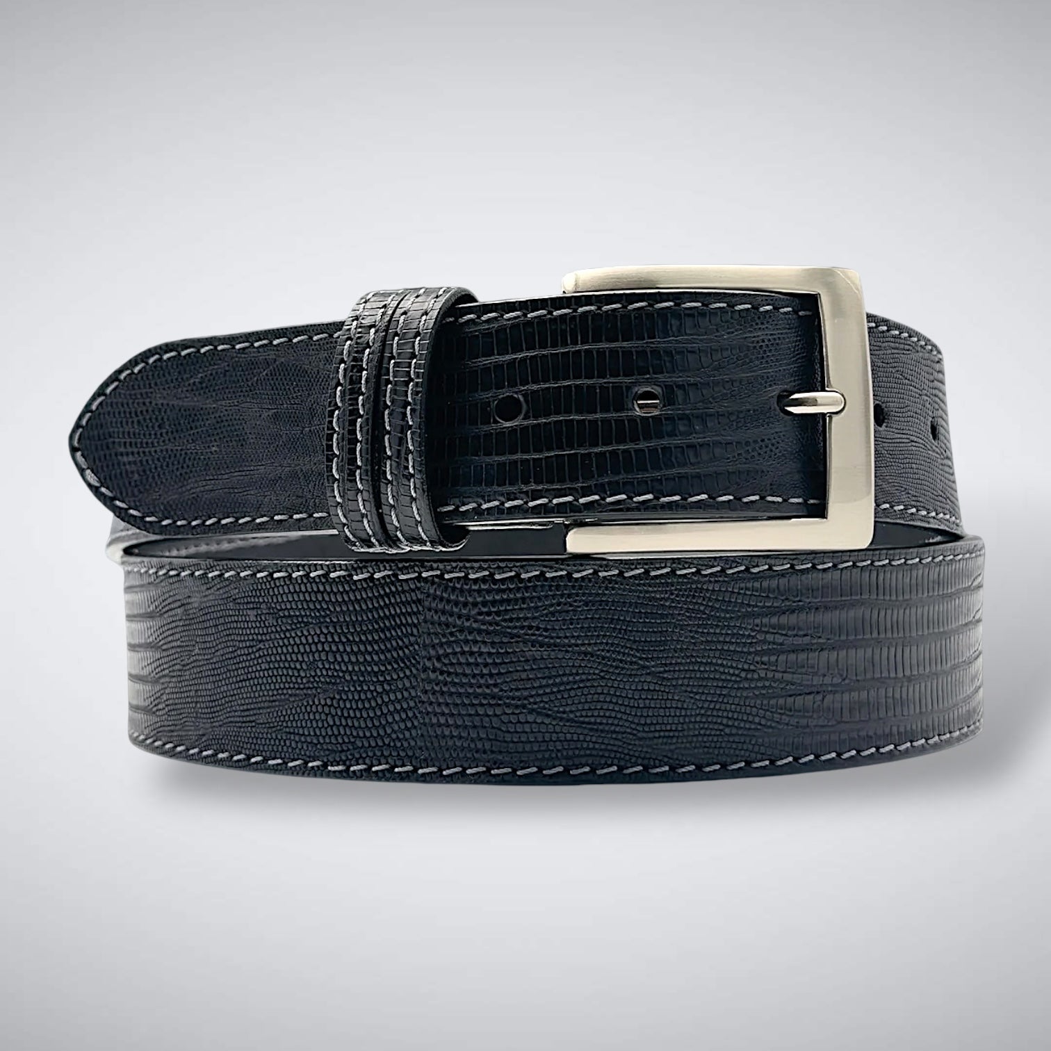 Lizard Belt: Matte Black