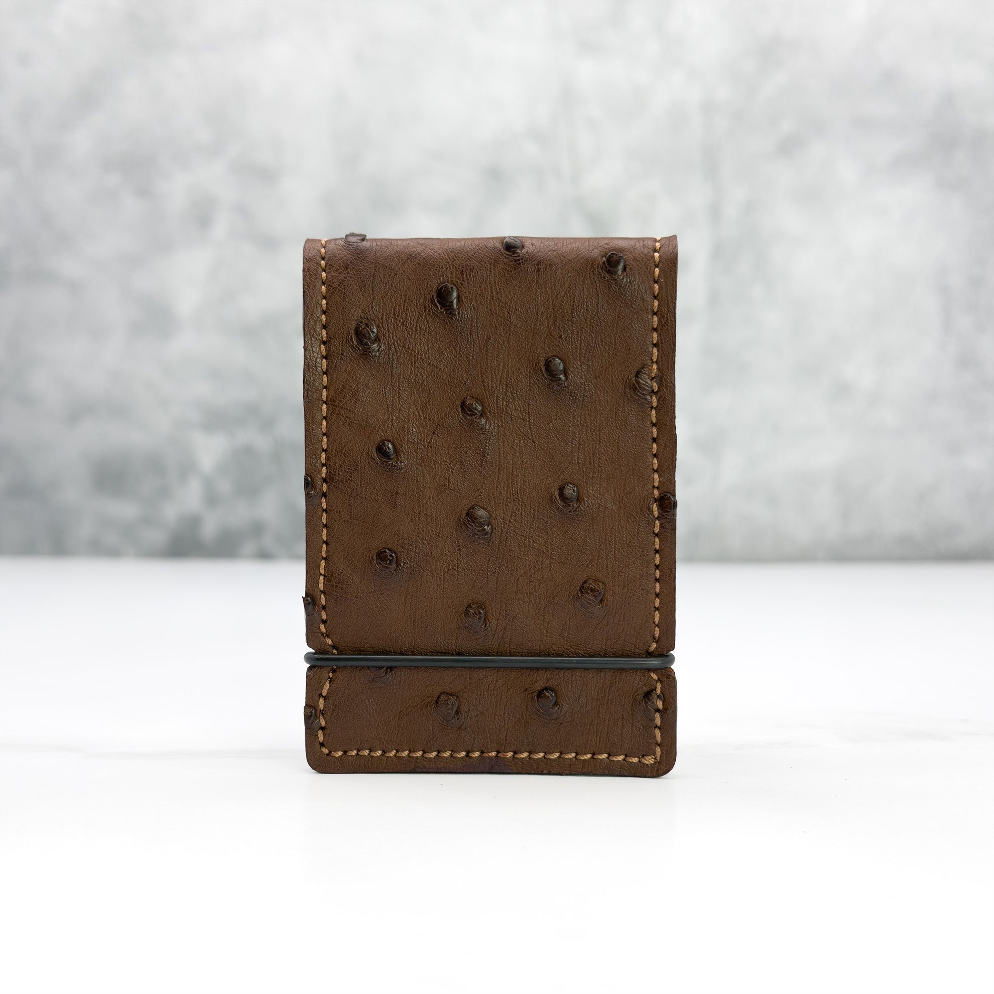 The Nelson Cash Cover — Brown Ostrich Quill