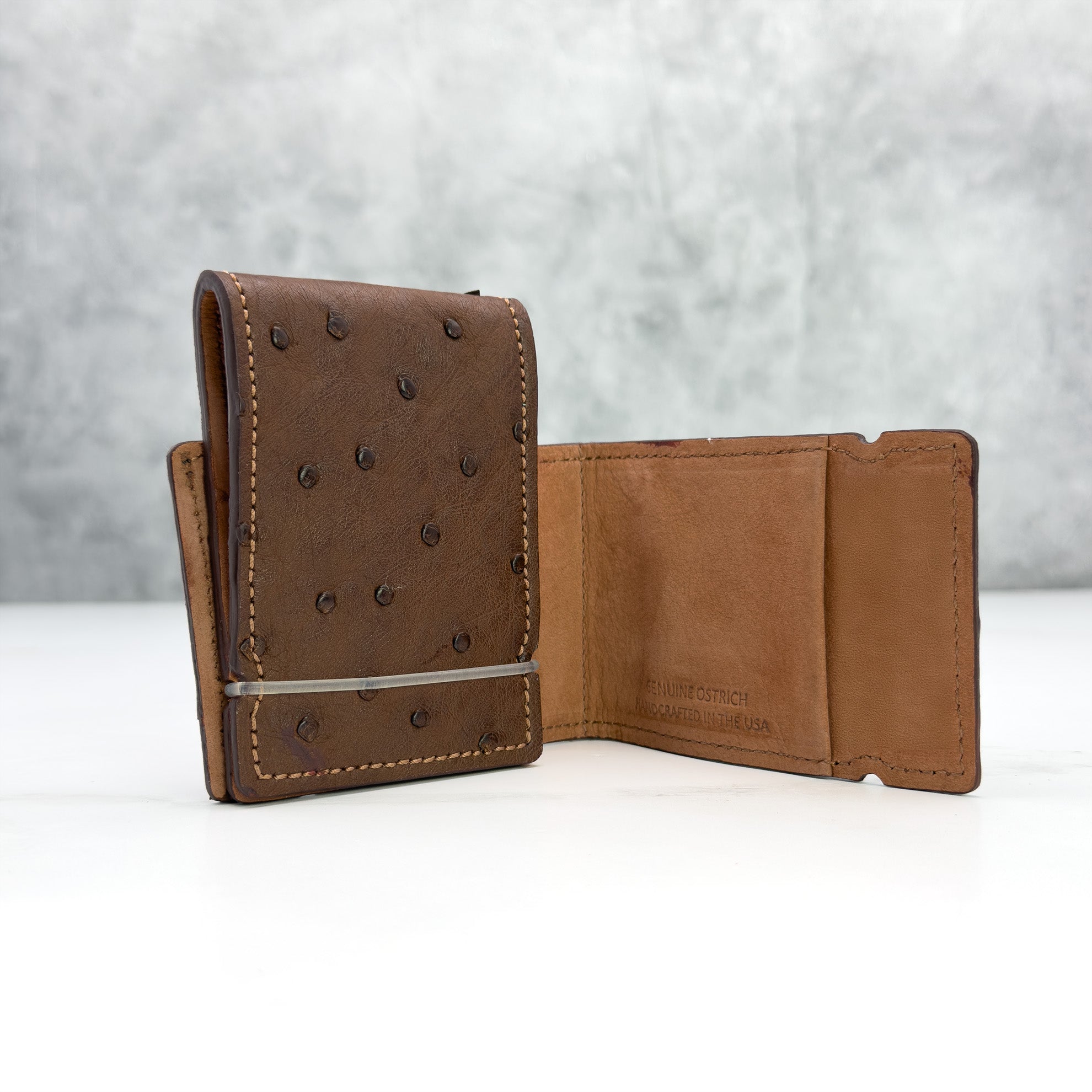 The Nelson Cash Cover — Brown Ostrich Quill