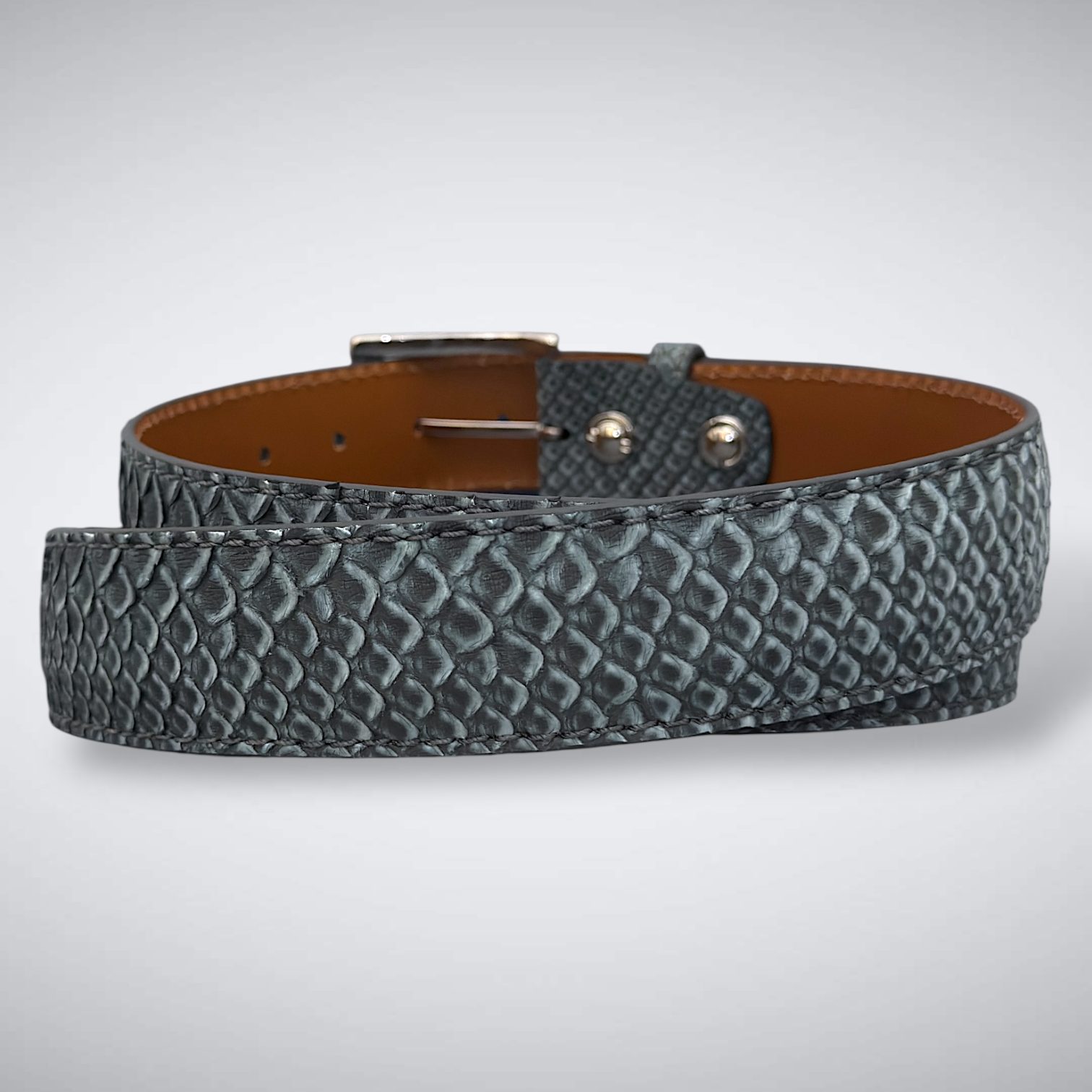 Monsoon Drift Python Belt – Flank Cut (Suede)