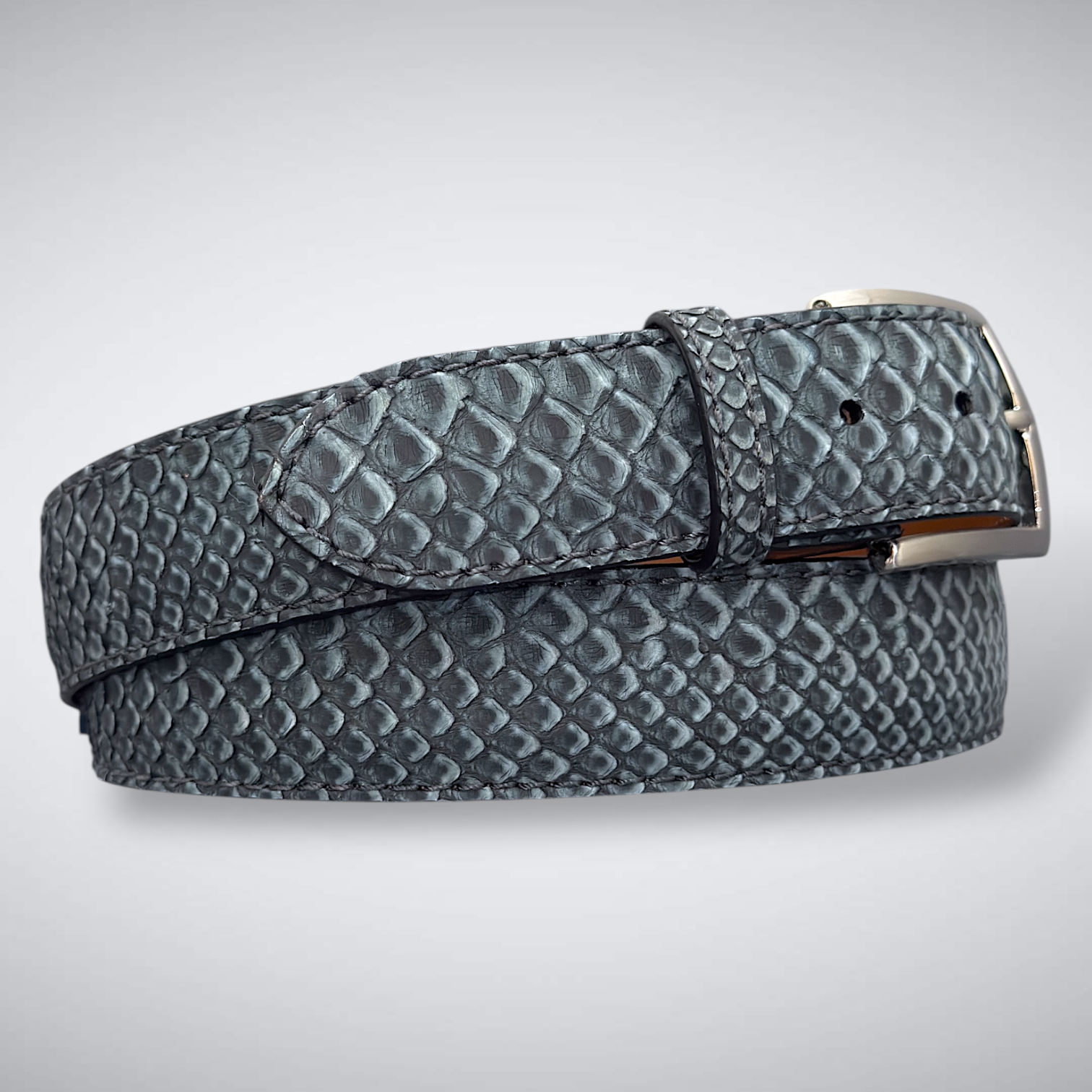 Monsoon Drift Python Belt – Flank Cut (Suede)