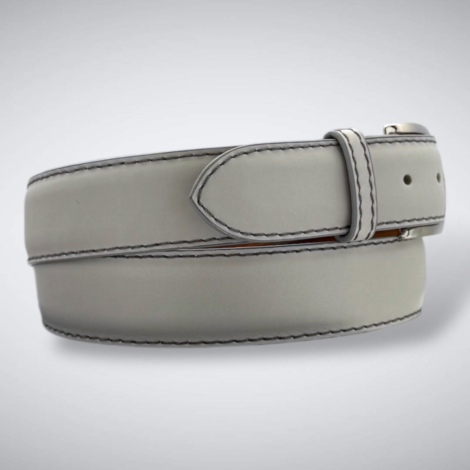 Ready To Ship Italian Calf Belt: Muirfield Mist (1.5 Width)