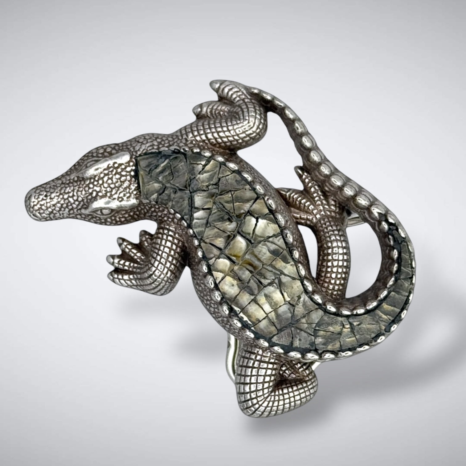 Nightfall Gator (Black MOP) Buckle Fits 38-40mm Belts