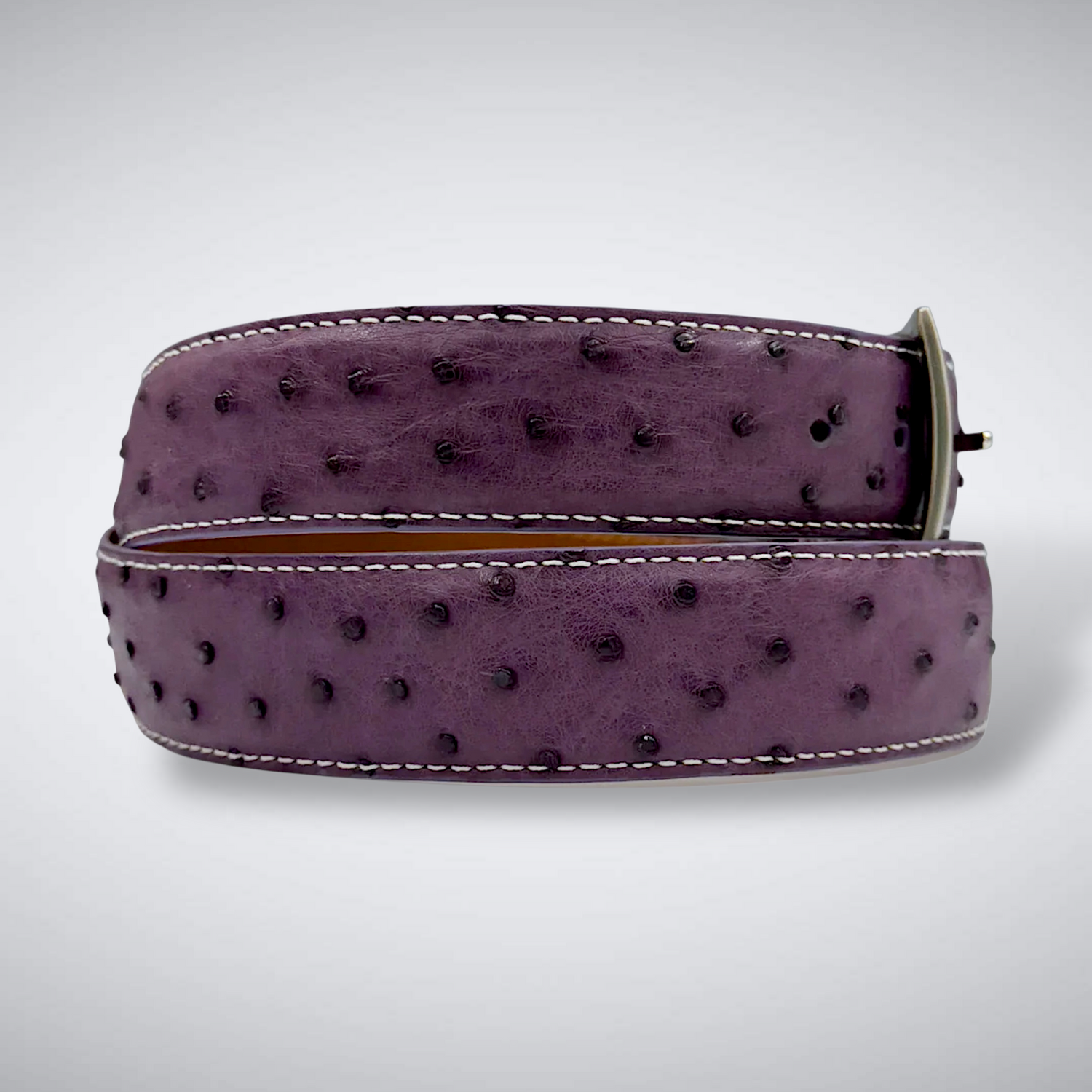 Ostrich Quill Belt: Purple