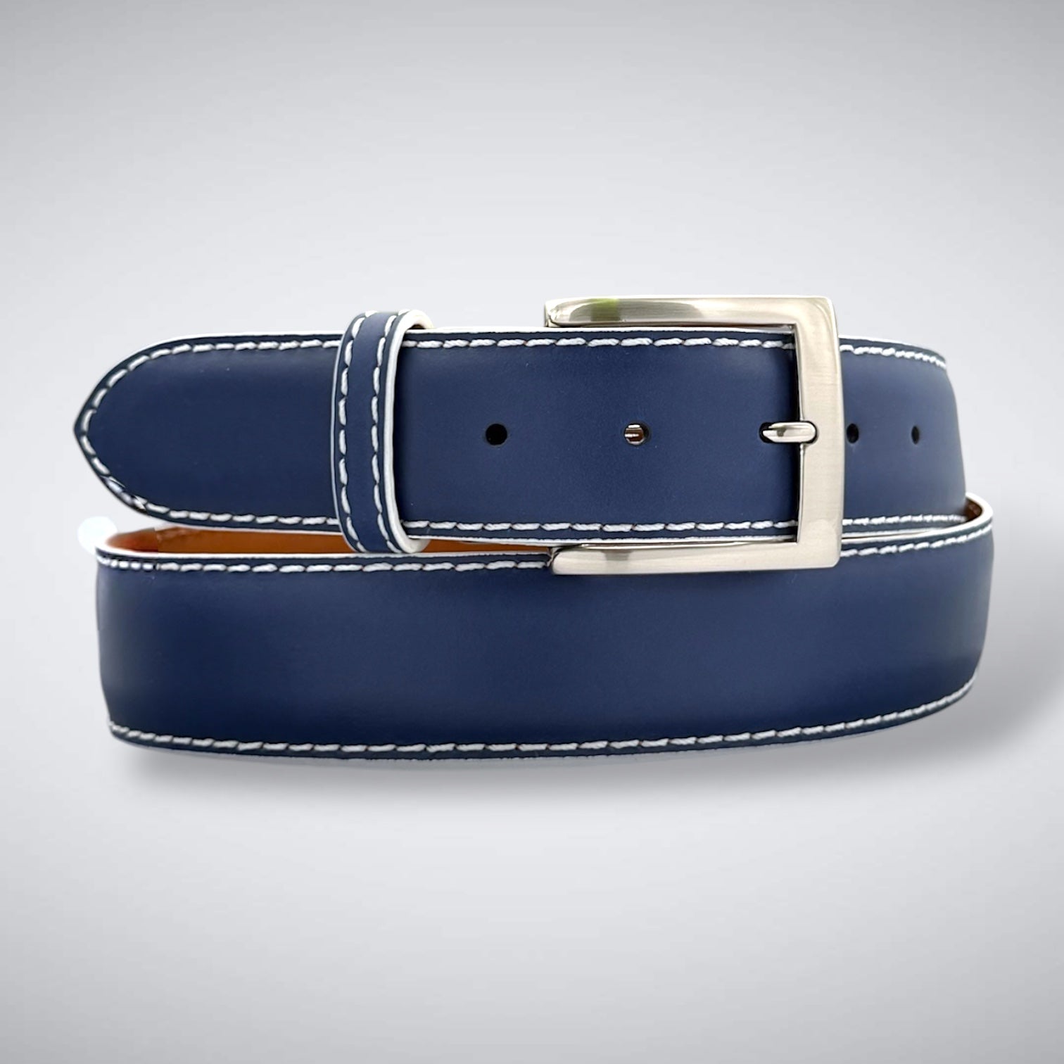 Ready To Ship Italian Calf Belt: Pebble Edge (1.5 Width)