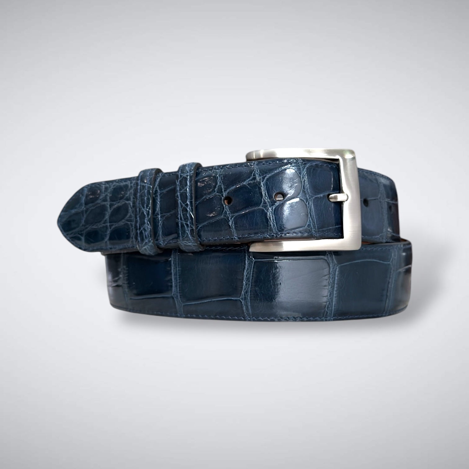 American Glazed Alligator Belt: Aegean Fairway