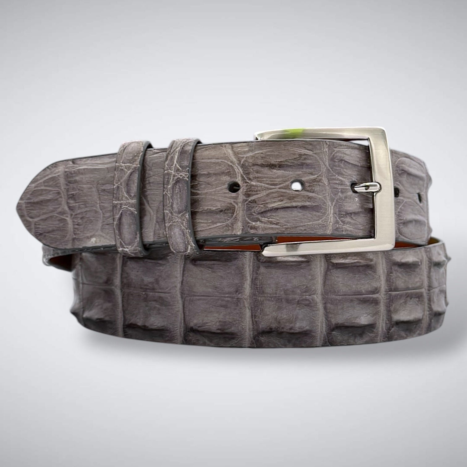 Saltwater Crocodile Belt: Grey