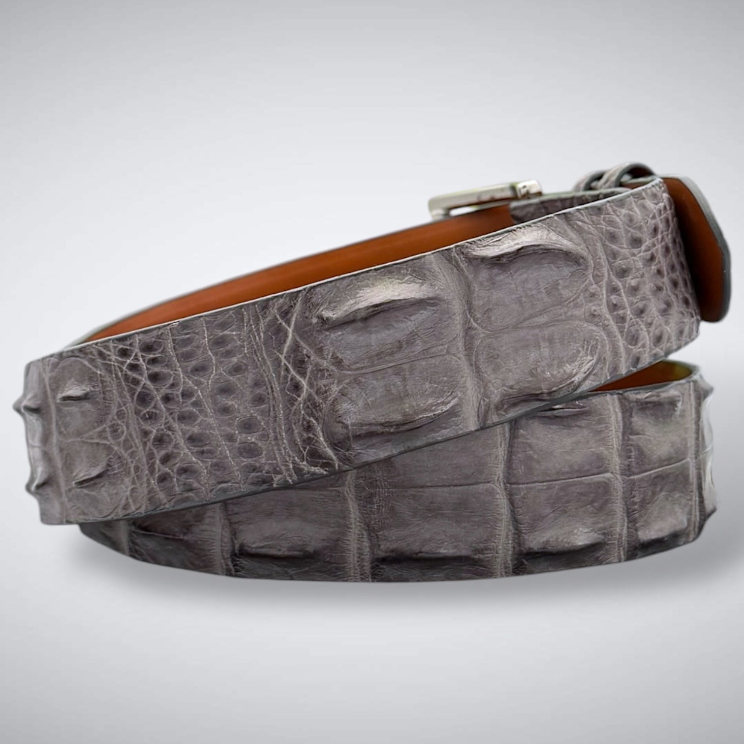 Saltwater Crocodile Belt: Grey