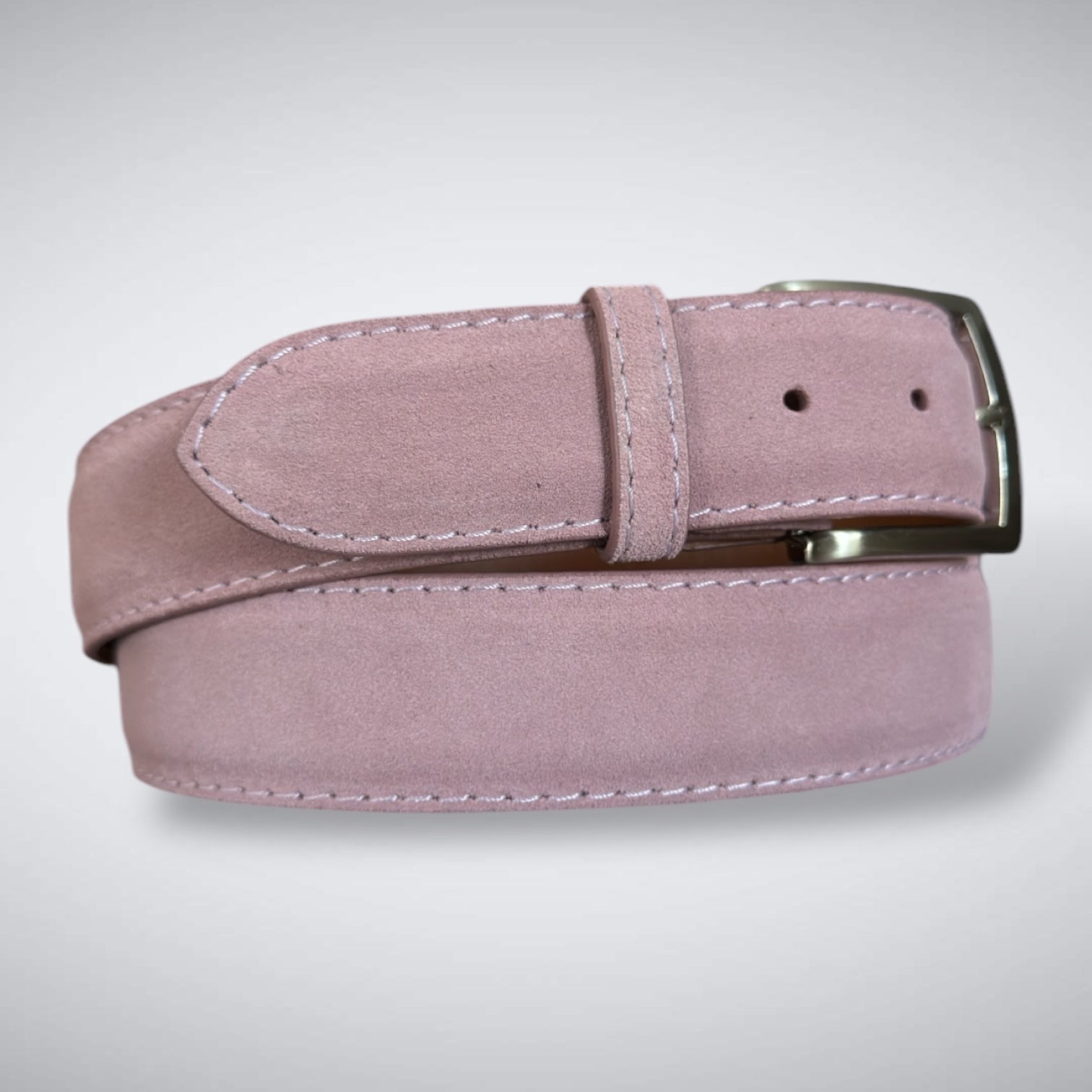 Ready To Ship Italian Calf Suede Belt: Merion Shade (1.5 Width)