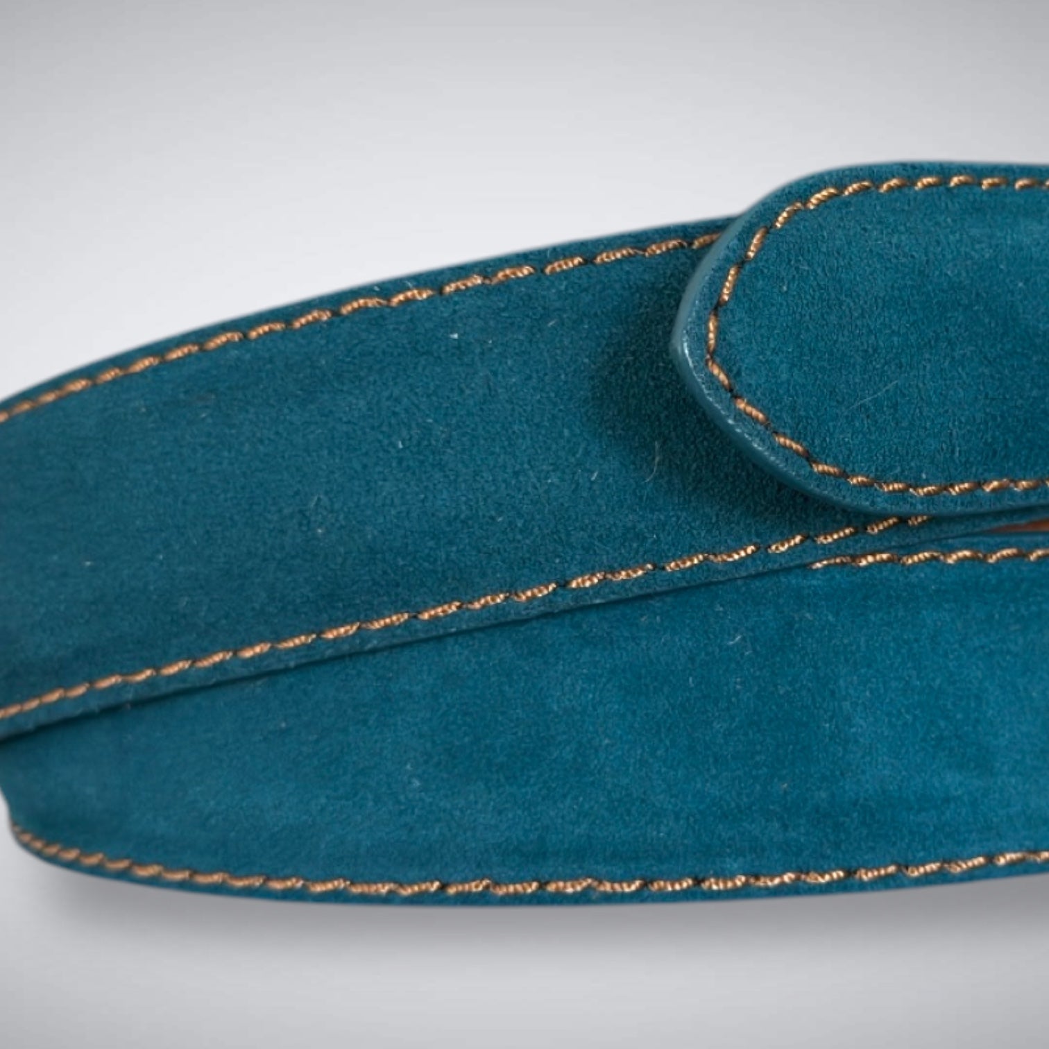 Ready To Ship Italian Calf Suede Belt: Cypress Tide (1.5 Width)