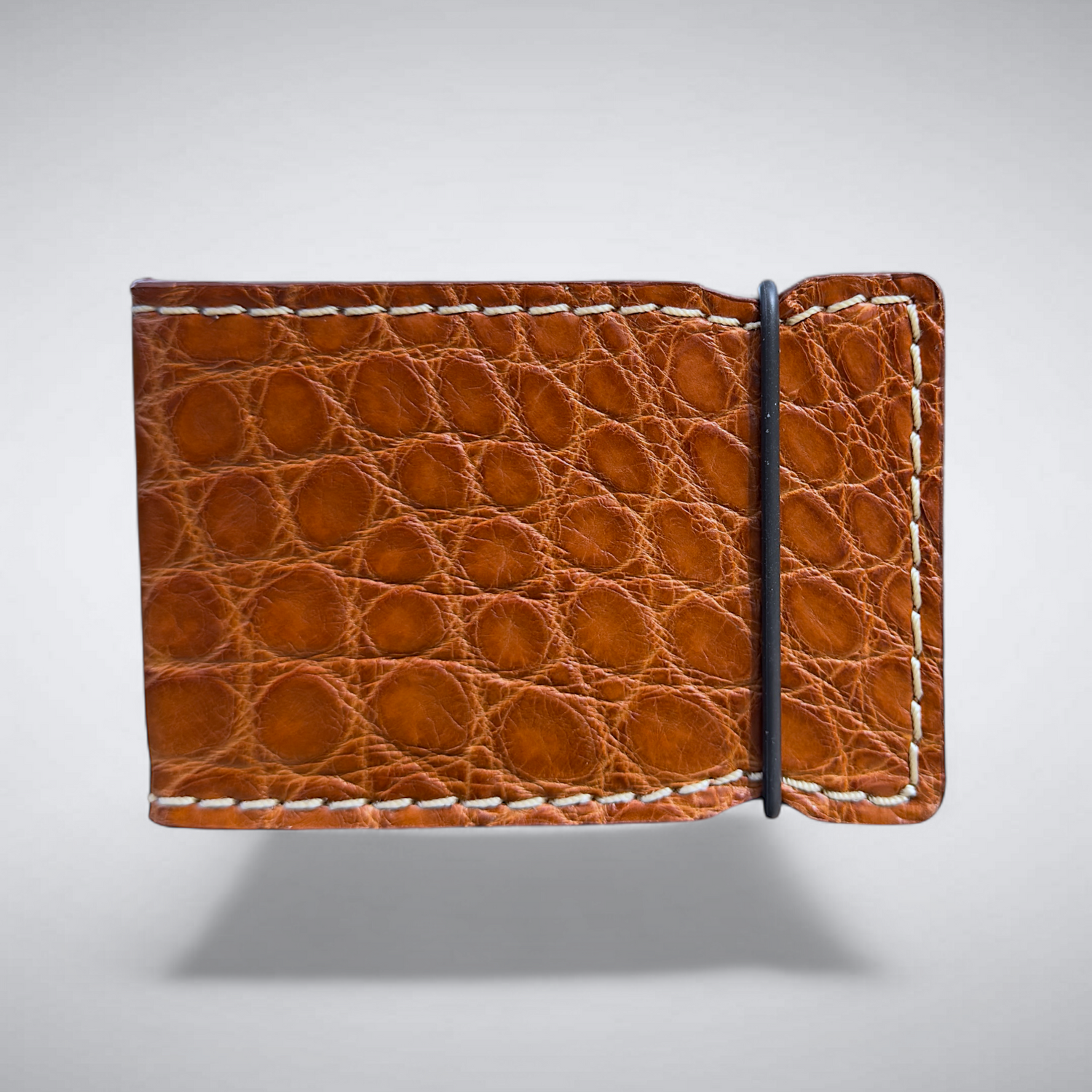 The Harrington Cash Cover — Matte Cognac Alligator