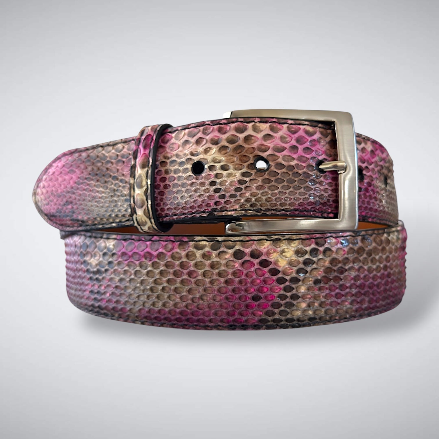 Rosé Mirage – Cut-to-Fit Python Belt Cut A