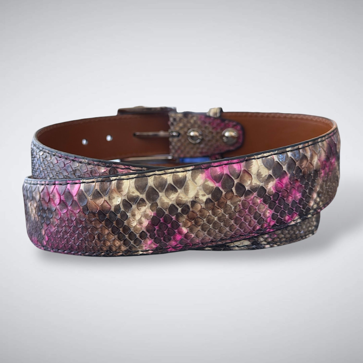 Rosé Mirage – Cut-to-Fit Python Belt Cut B