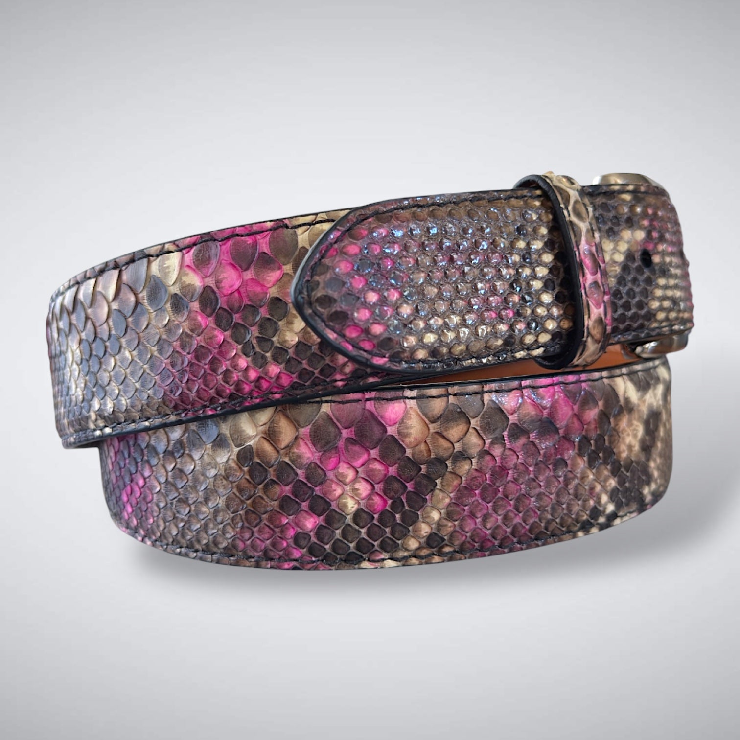 Rosé Mirage – Cut-to-Fit Python Belt Cut B