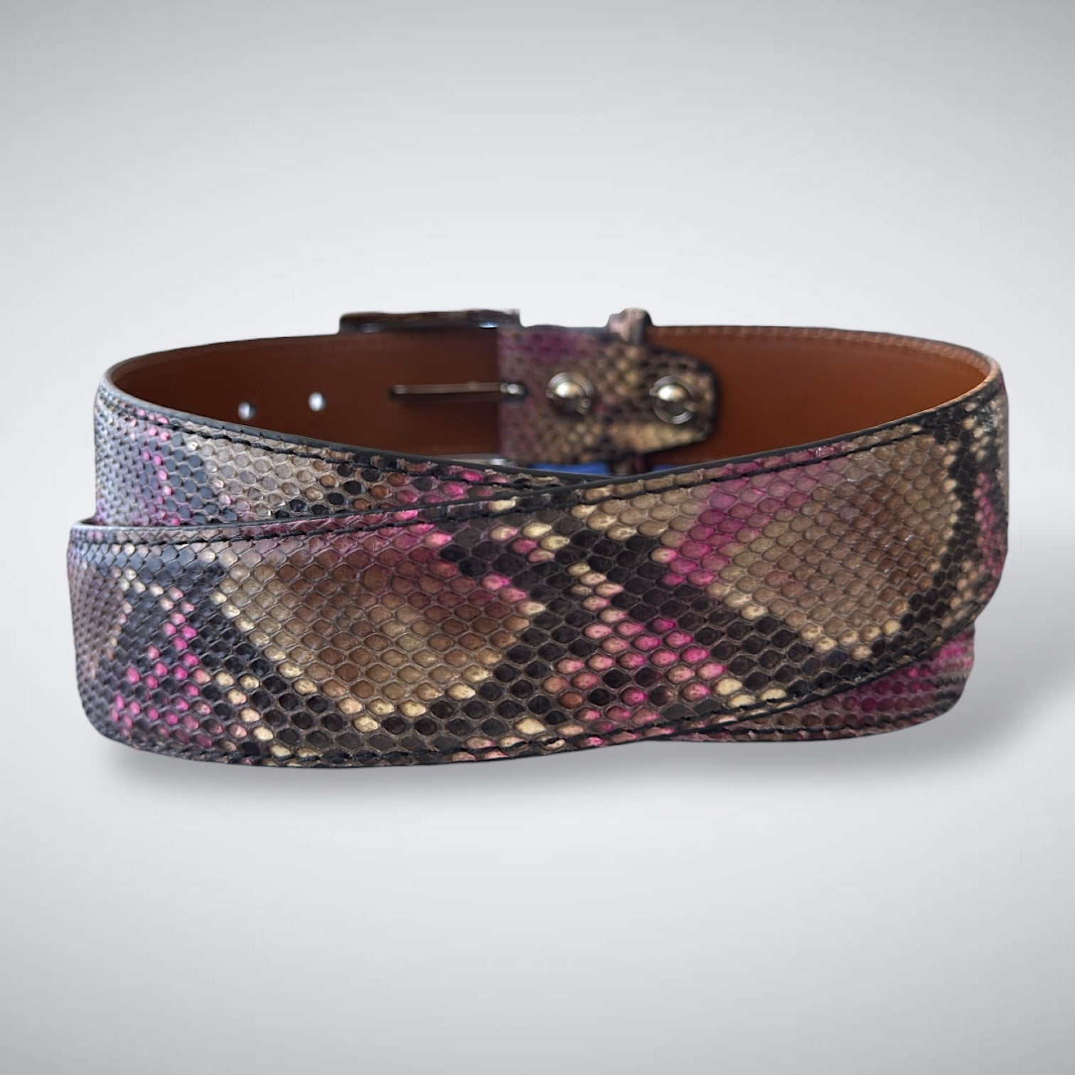 Rosé Mirage – Cut-to-Fit Python Belt Cut C