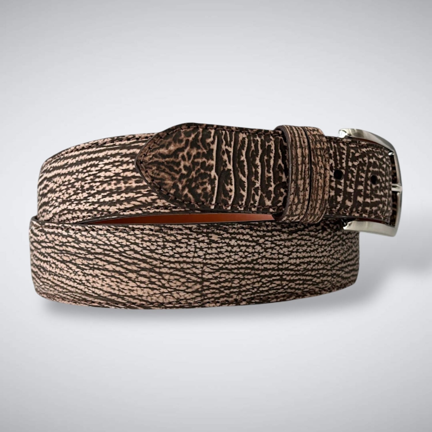 Shark Suede Belt: Tan