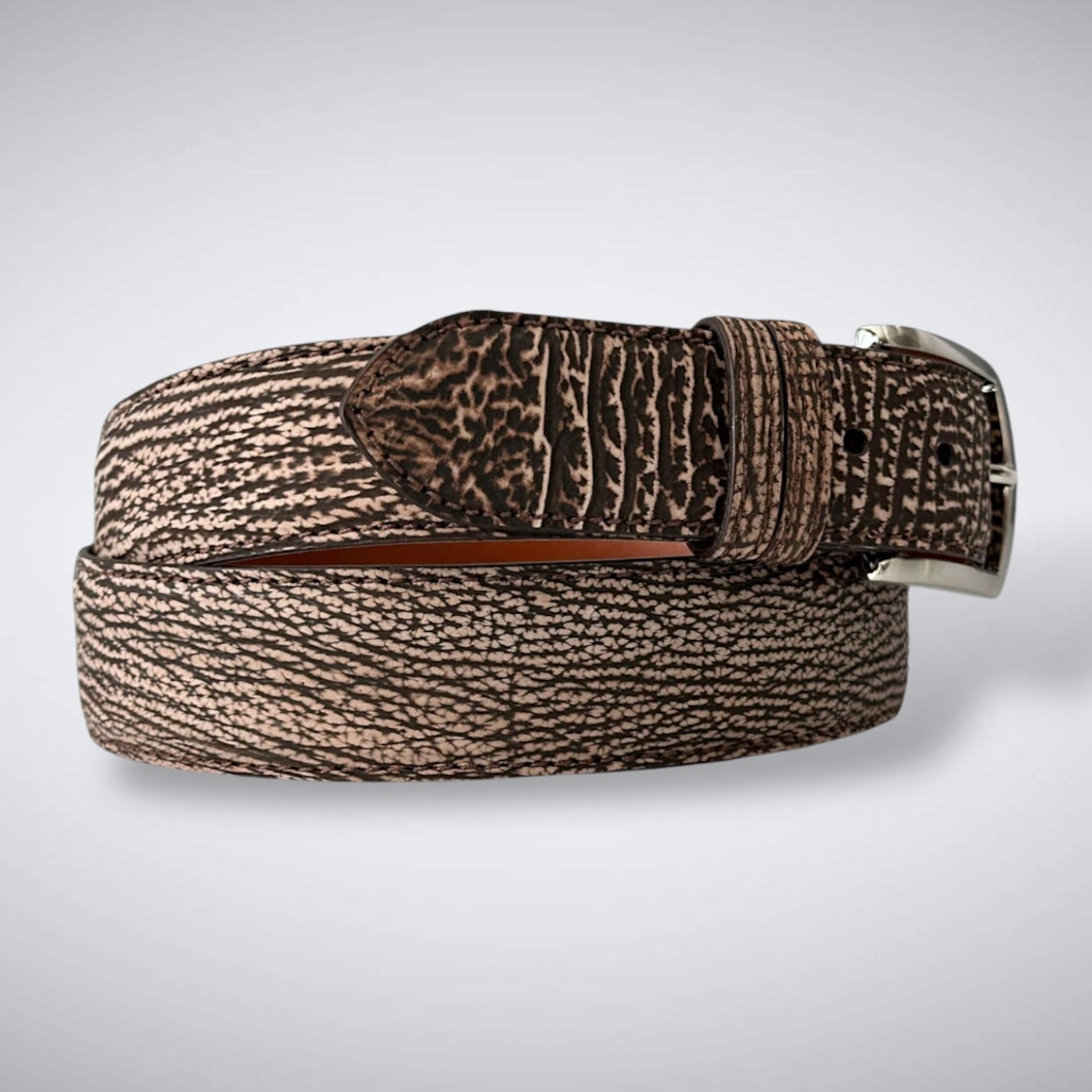 Shark Suede Belt: Tan