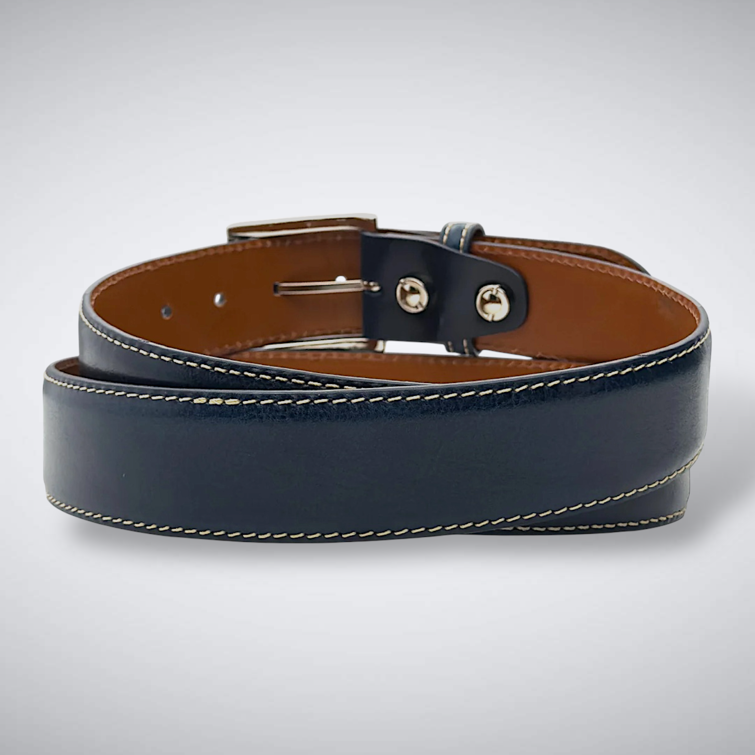 Italian Calf Belt: Navy