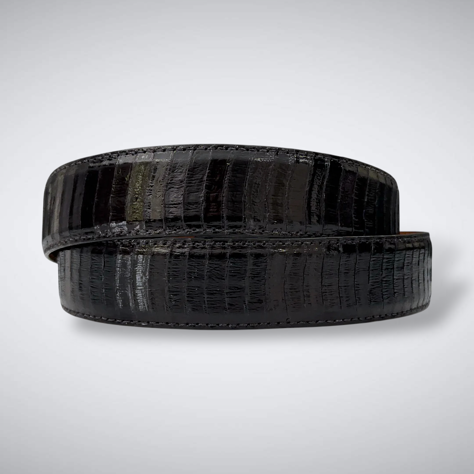 Spitting Cobra Back Cut Belt: Black