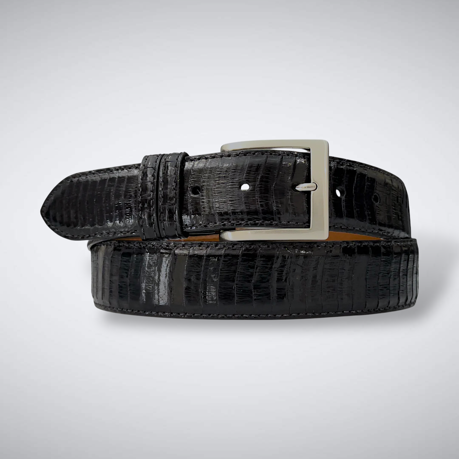 Spitting Cobra Back Cut Belt: Black