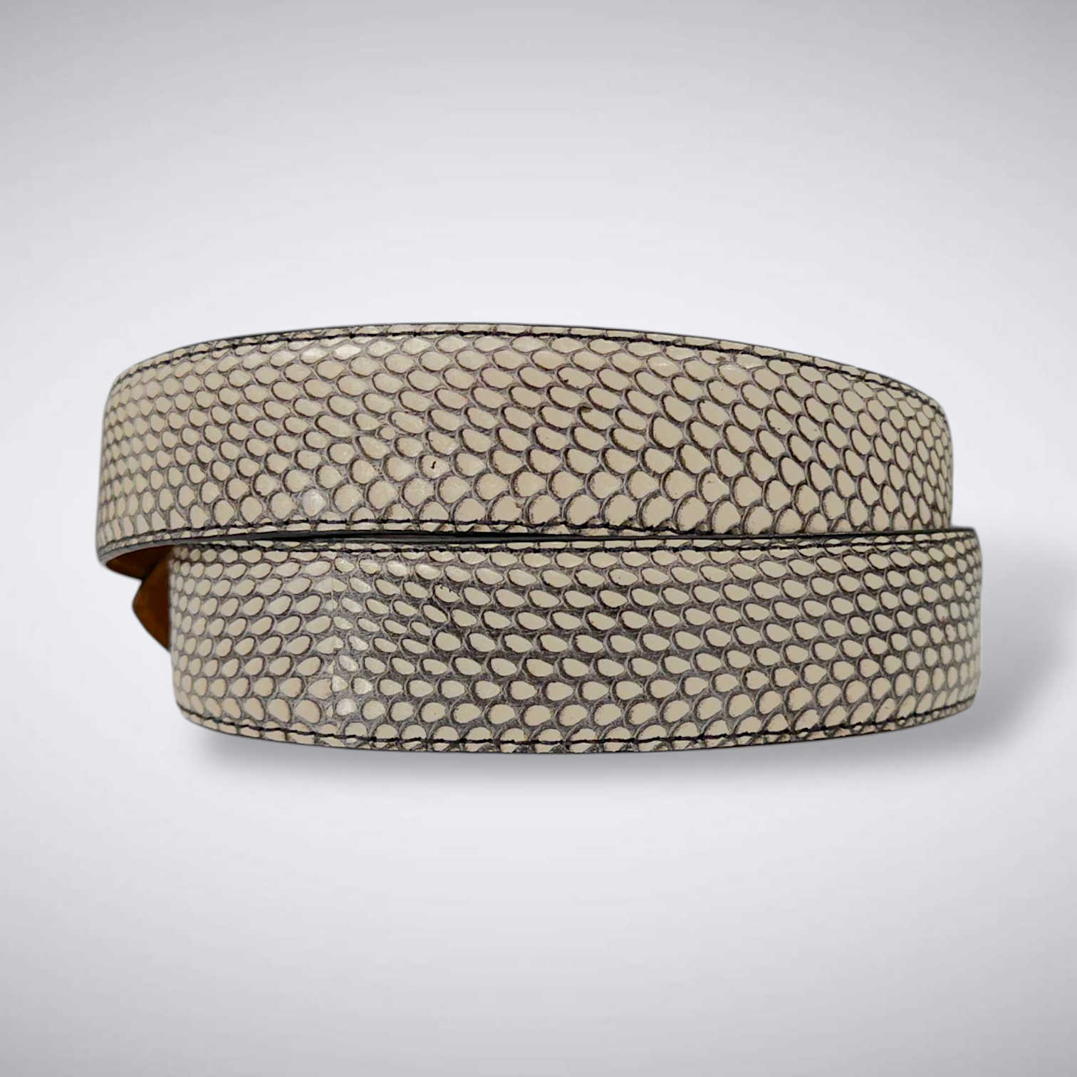 Spitting Cobra Front Cut Belt: Natural