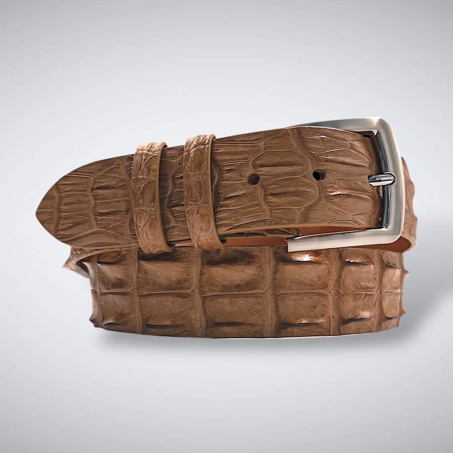 Saltwater Crocodile Belt: Sand