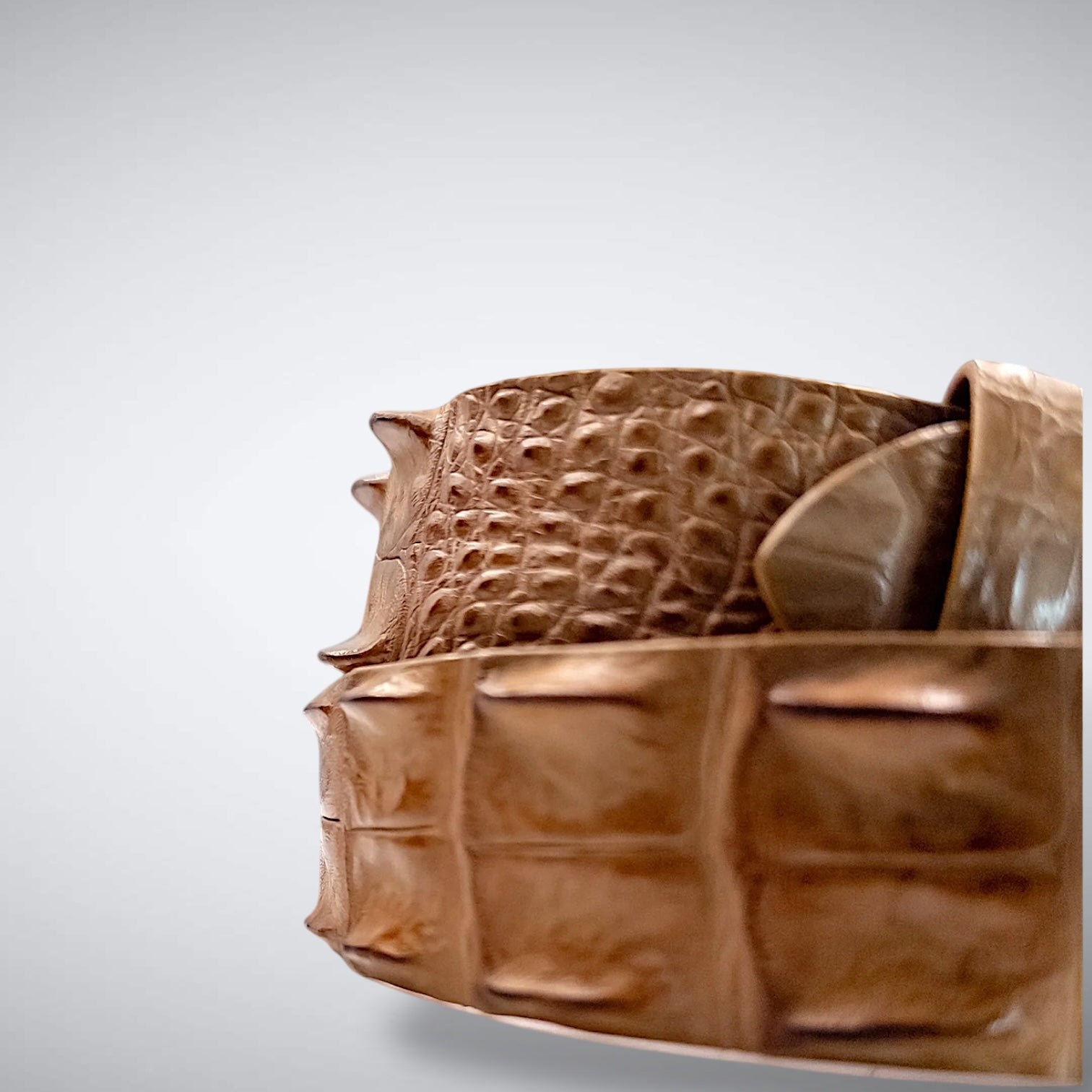 Saltwater Crocodile Belt: Sand
