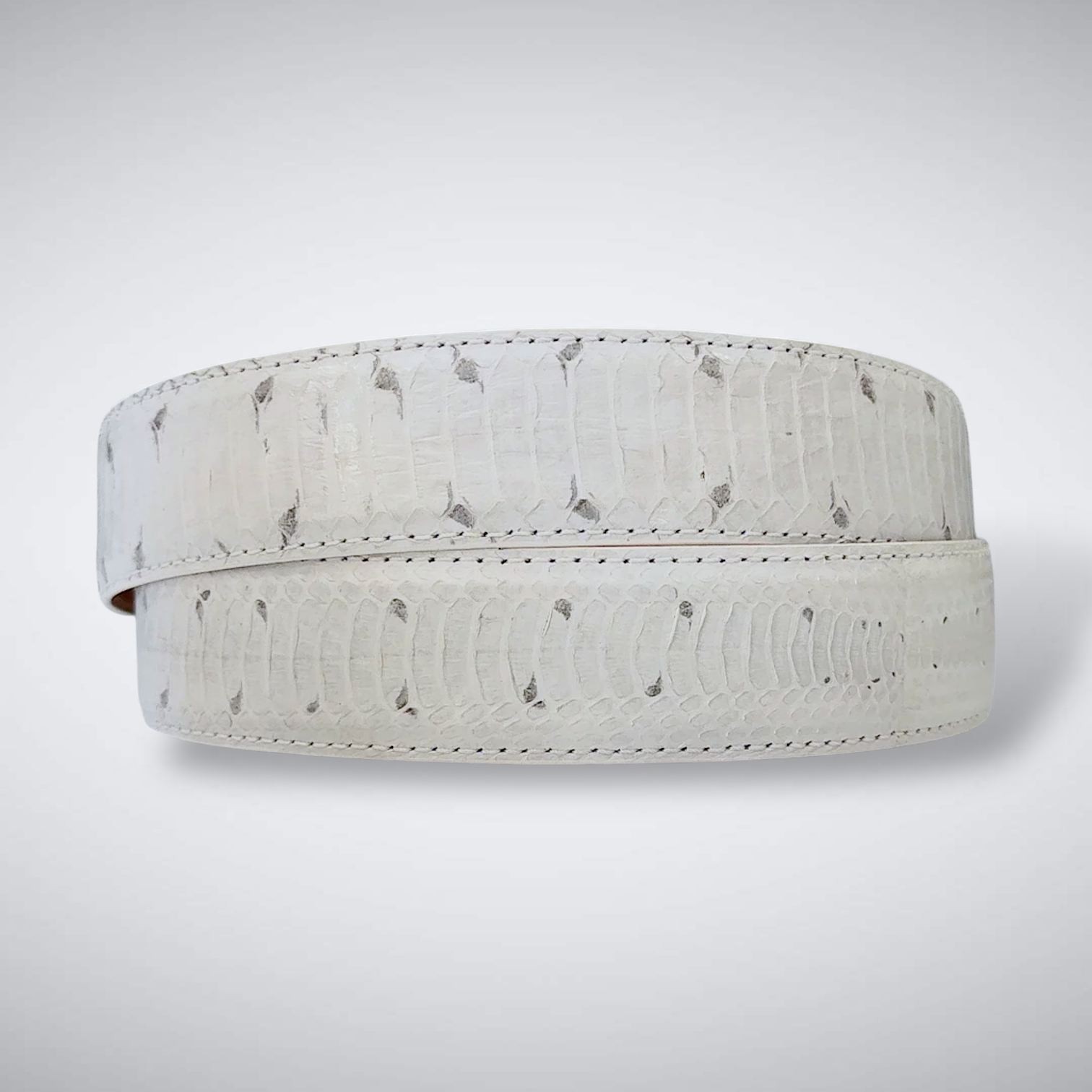 Water Snake Back Cut Belt: Marked White