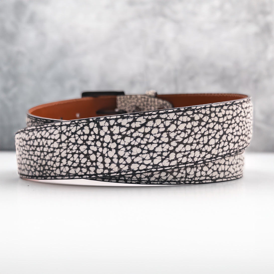 Ready To Ship American Bison Belt: Lightning Cloud 1.5&quot; width