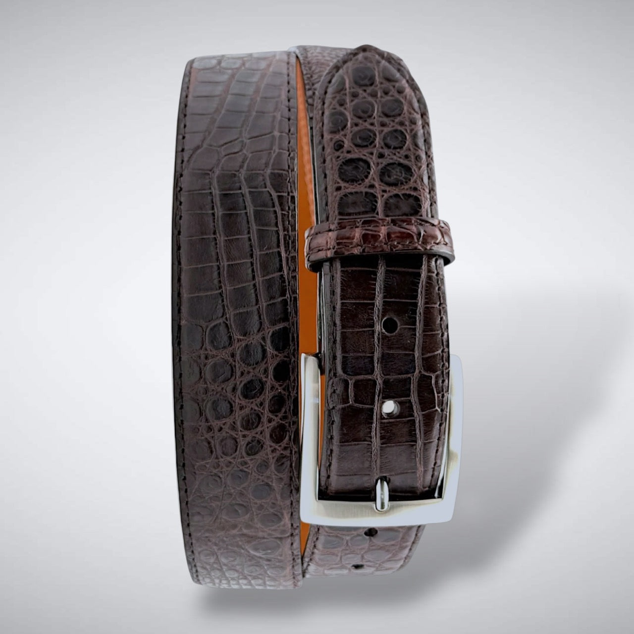 Argentine Caiman Belt: Brown